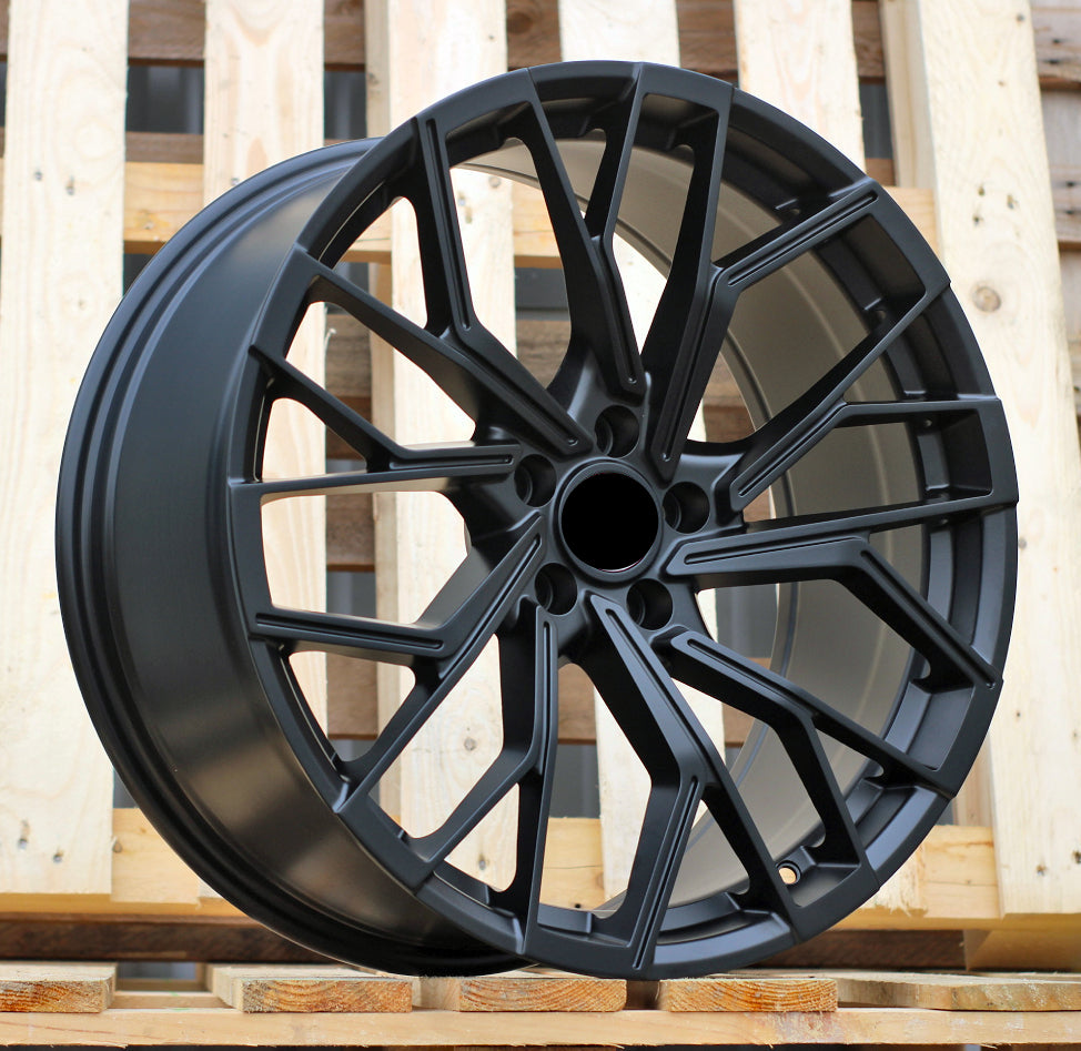 19x8.5" Sport Style Matte Black Wheels - Fits Audi A3/A4/A5/A6/A7/A8, Q5/Q7, E-Tron & S/RS Models
