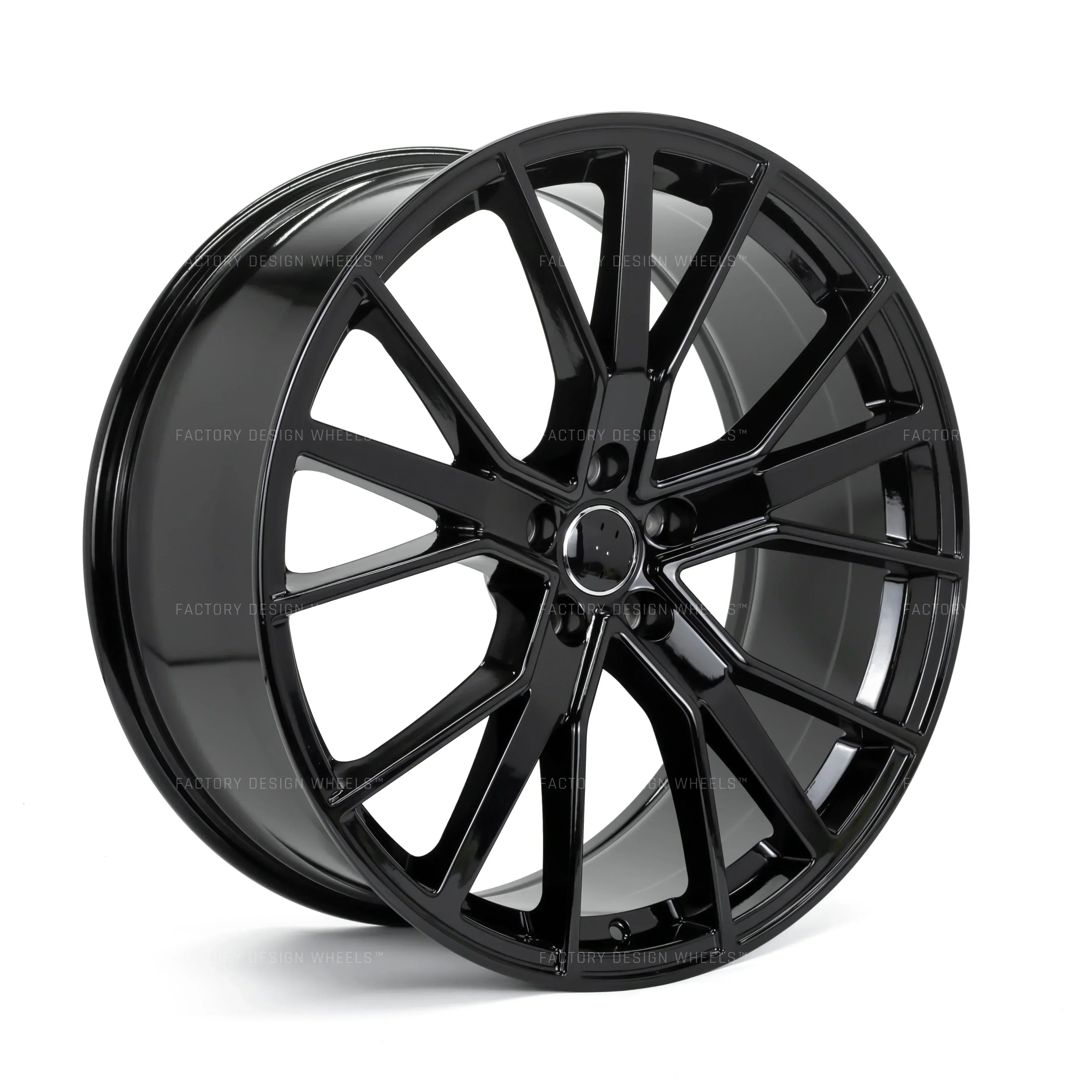 22x9.5" SQ7 Style Gloss Black Wheels - Fits Audi A6/A7/A8, Q7/Q8, E-Tron & S/RS Models - Ultra Speed Wheel