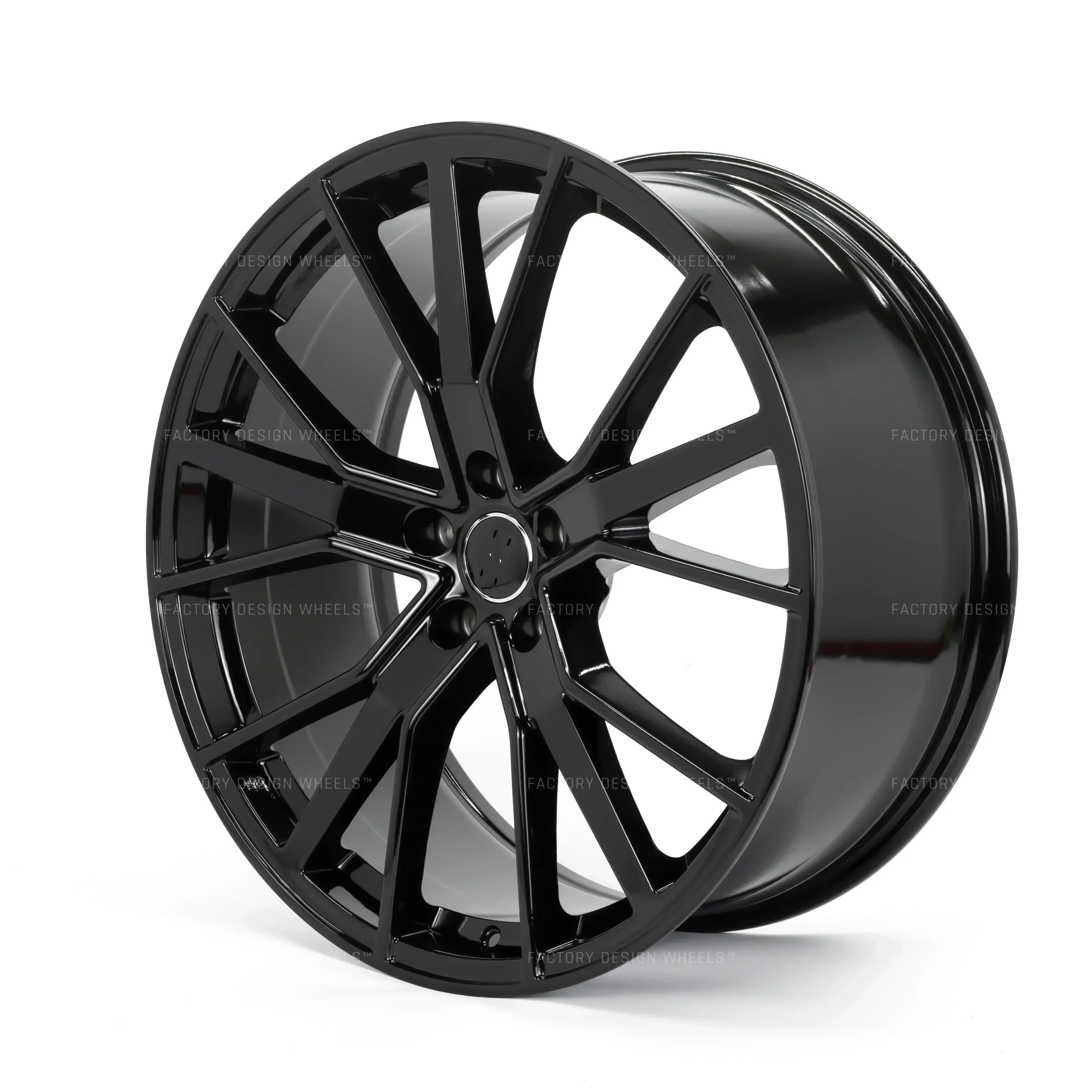 22x9.5" SQ7 Style Gloss Black Wheels - Fits Audi A6/A7/A8, Q7/Q8, E-Tron & S/RS Models - Ultra Speed Wheel