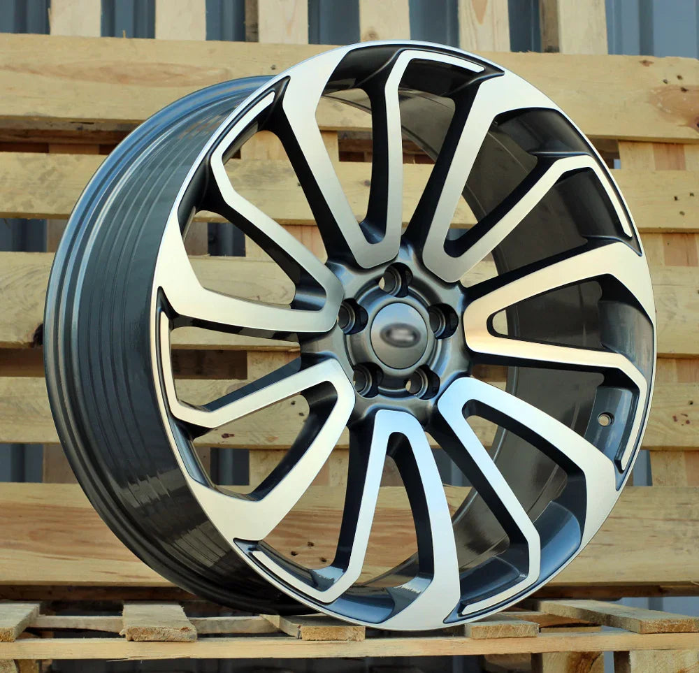 22x9.5" Autobiography Style Gunmetal Machined Face Wheels - Fits Range Rover / Defender / Discovery Models - Ultra Speed Wheel