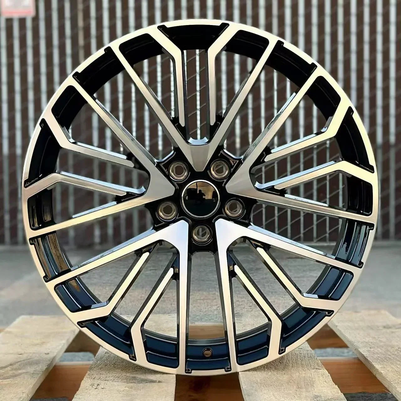 20x9" Multispoke Style Black Machined Face Wheels - Fits Audi A3/A4/A5/A6/A7/A8, Q5/Q7/Q8, E-Tron & S/RS Models - Ultra Speed Wheel
