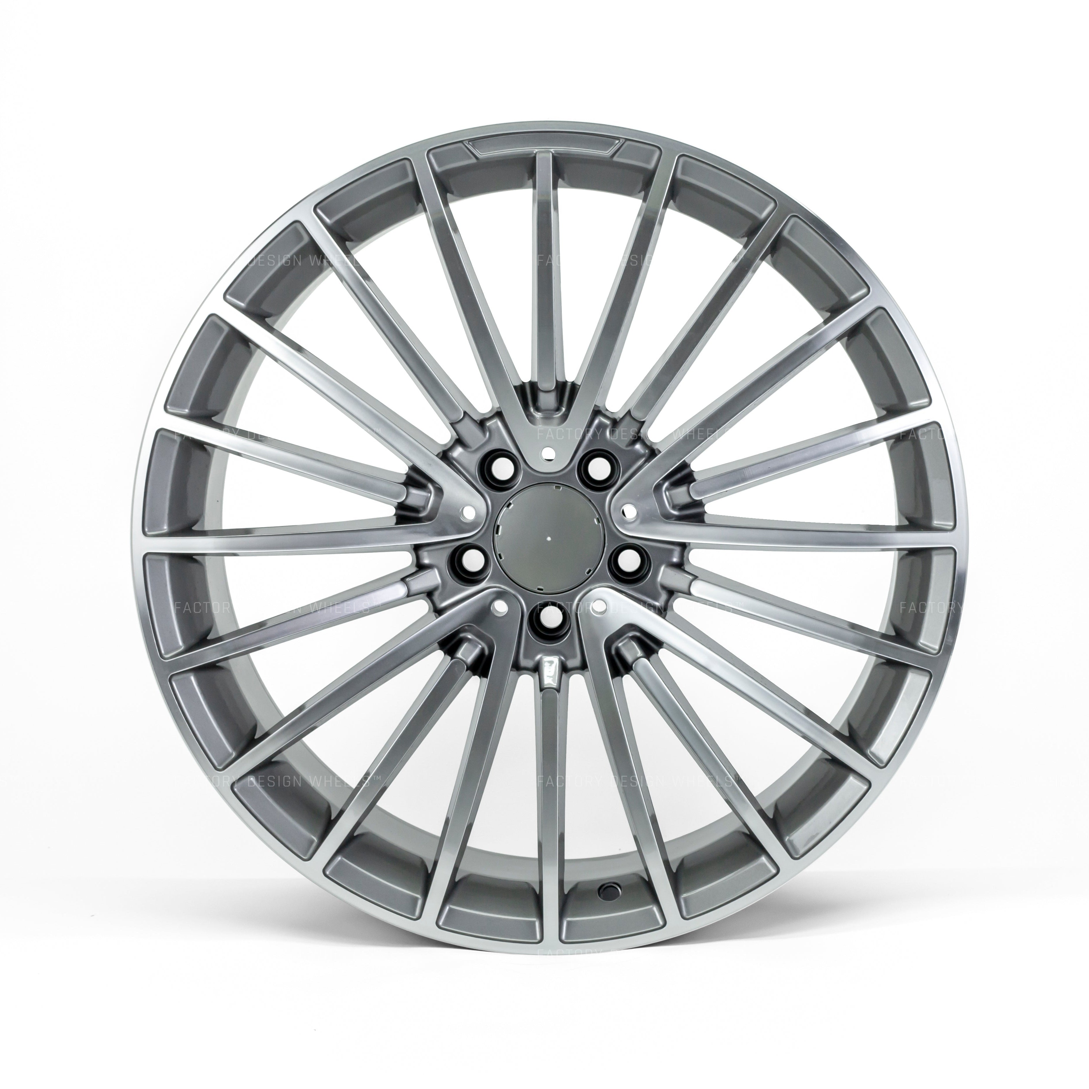 2021 AMG Style - Gunmetal Machined Face - Fit Mercedes C E CL CLS SLK S SL Class