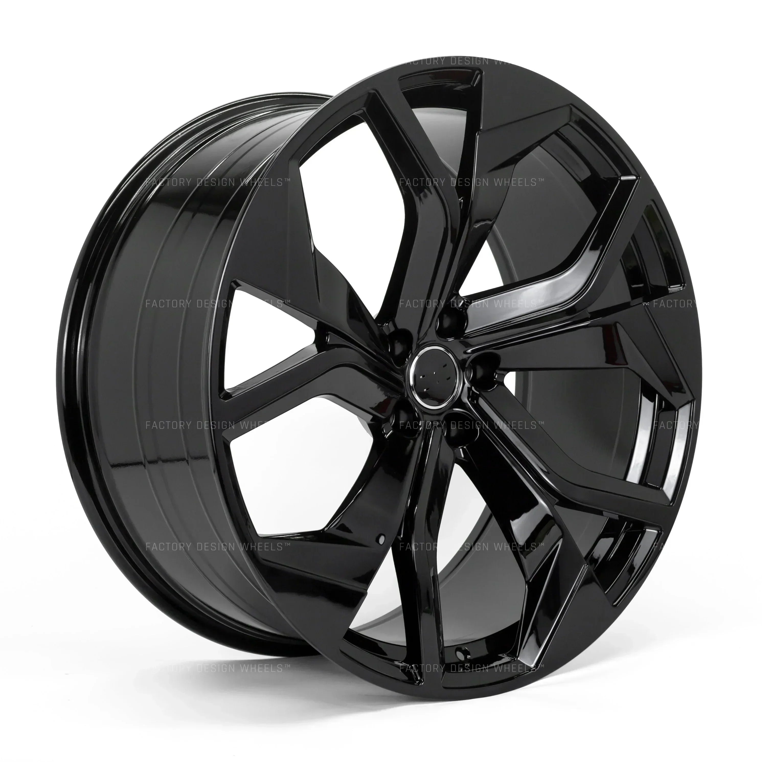 20x9" RSQ8 Style Gloss Black Wheels - Fits Audi A3/A4/A5/A6/A7/A8, Q5/Q7/Q8, E-Tron & S/RS Models - Ultra Speed Wheel
