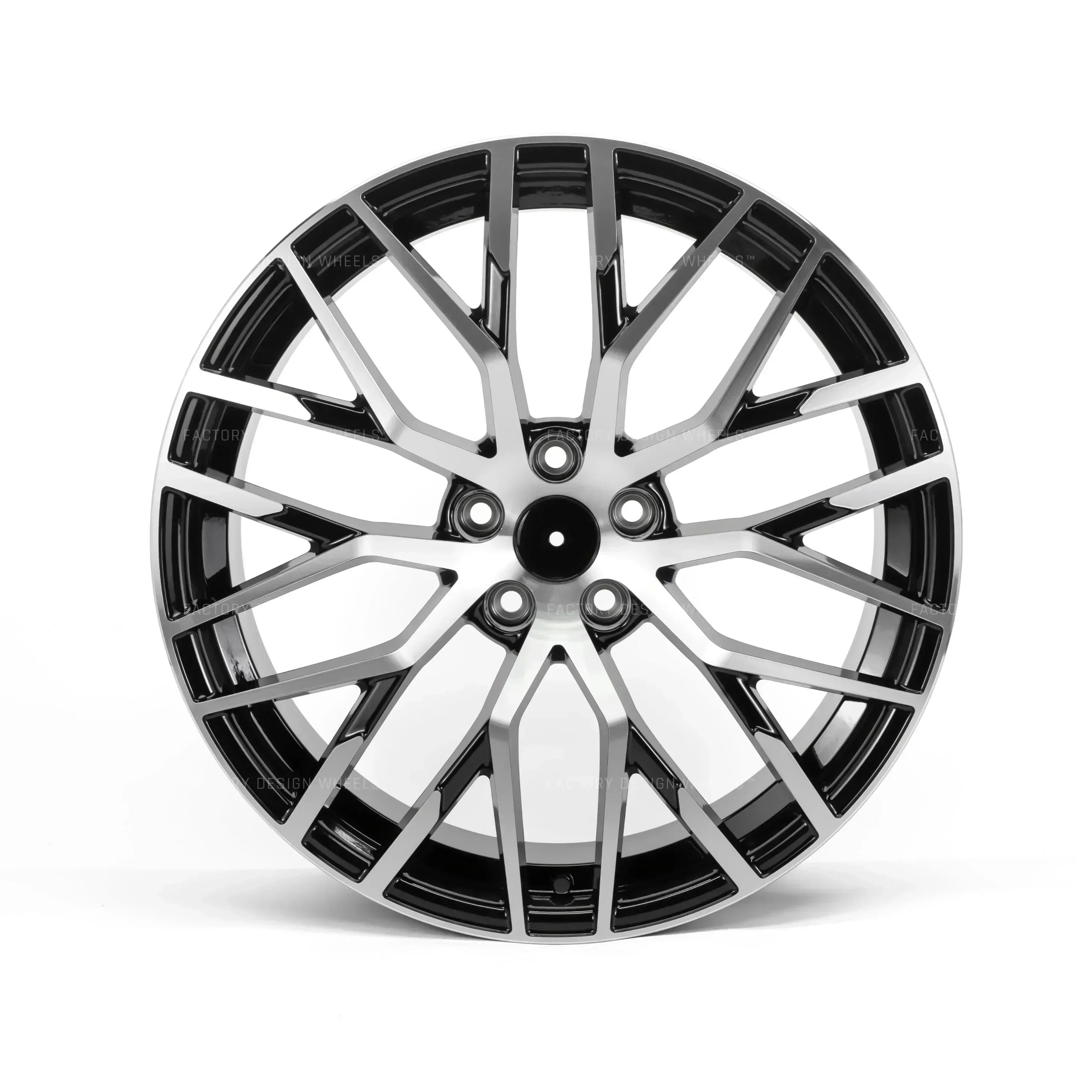 22x9.5" R8 Style Black Machined Face Wheels - Fits Audi A6/A7/A8, Q7/Q8, E-Tron & S/RS Models - Ultra Speed Wheel