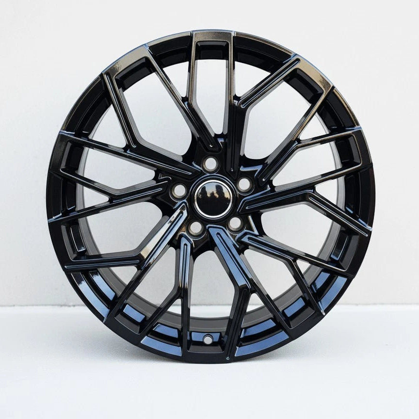 18x8" Sport Style Gloss Black Wheels - Fits Audi A3/A4/A5/A6/A7/A8, Q3/Q5 & S/RS Model