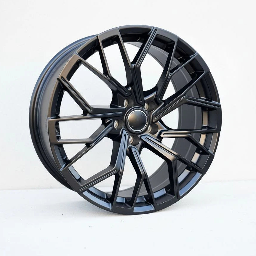 19x8.5" Sport Style Matte Black Wheels - Fits Audi A3/A4/A5/A6/A7/A8, Q5/Q7, E-Tron & S/RS Models