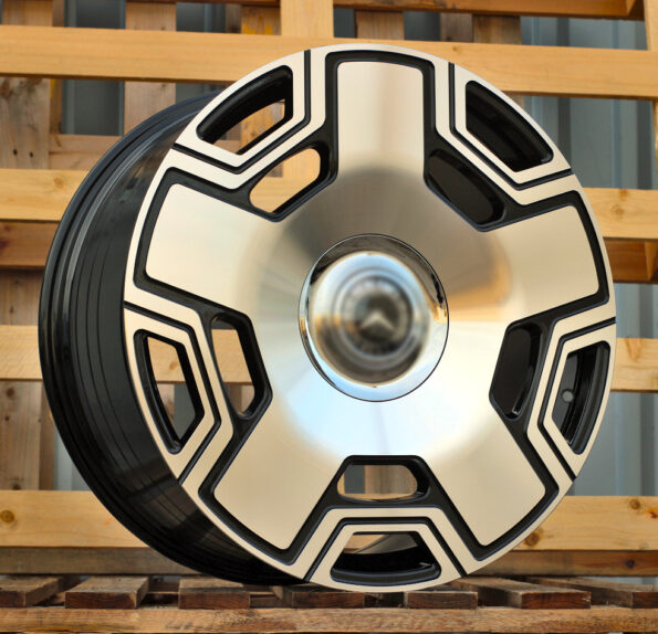 22x9"/22x10.5" Maybach Style Black Machined Face Wheels - Fits Mercedes S, GLE, GL, GLS Class
