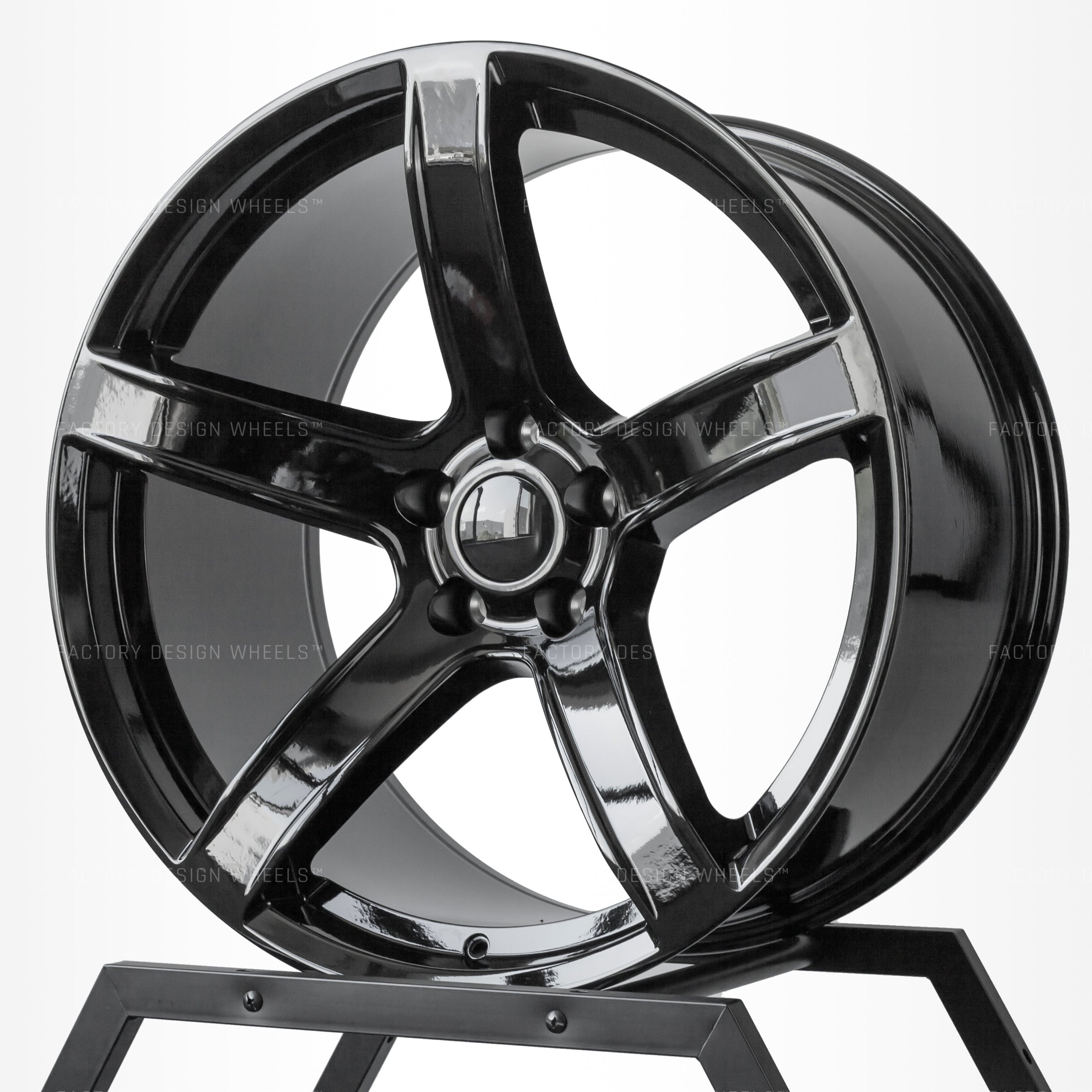 20x11" Hellcat HC2 Style Gloss Black Wheels - Fits Dodge Challenger & Charger Models (Wide Body)