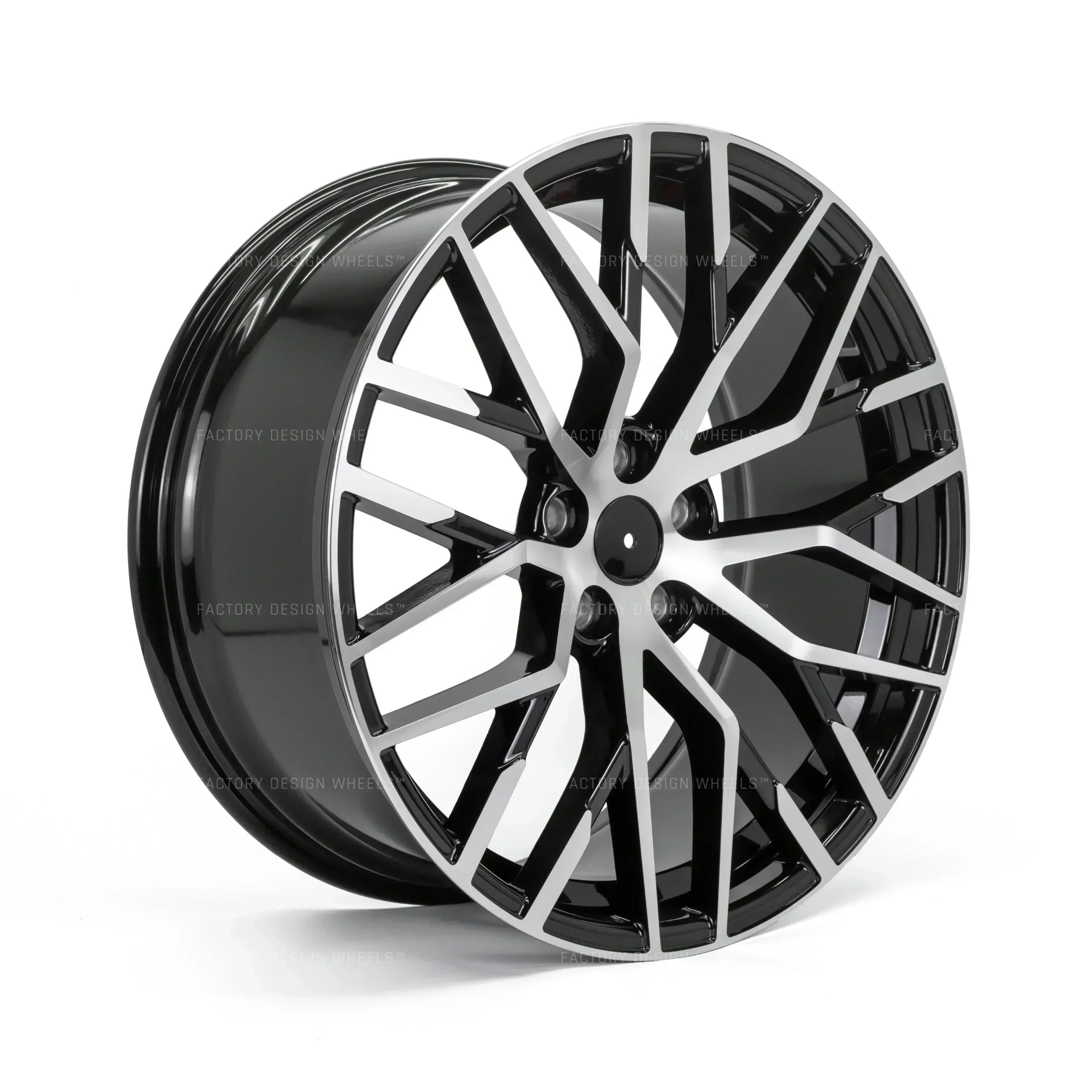 22x9.5" R8 Style Black Machined Face Wheels - Fits Audi A6/A7/A8, Q7/Q8, E-Tron & S/RS Models - Ultra Speed Wheel