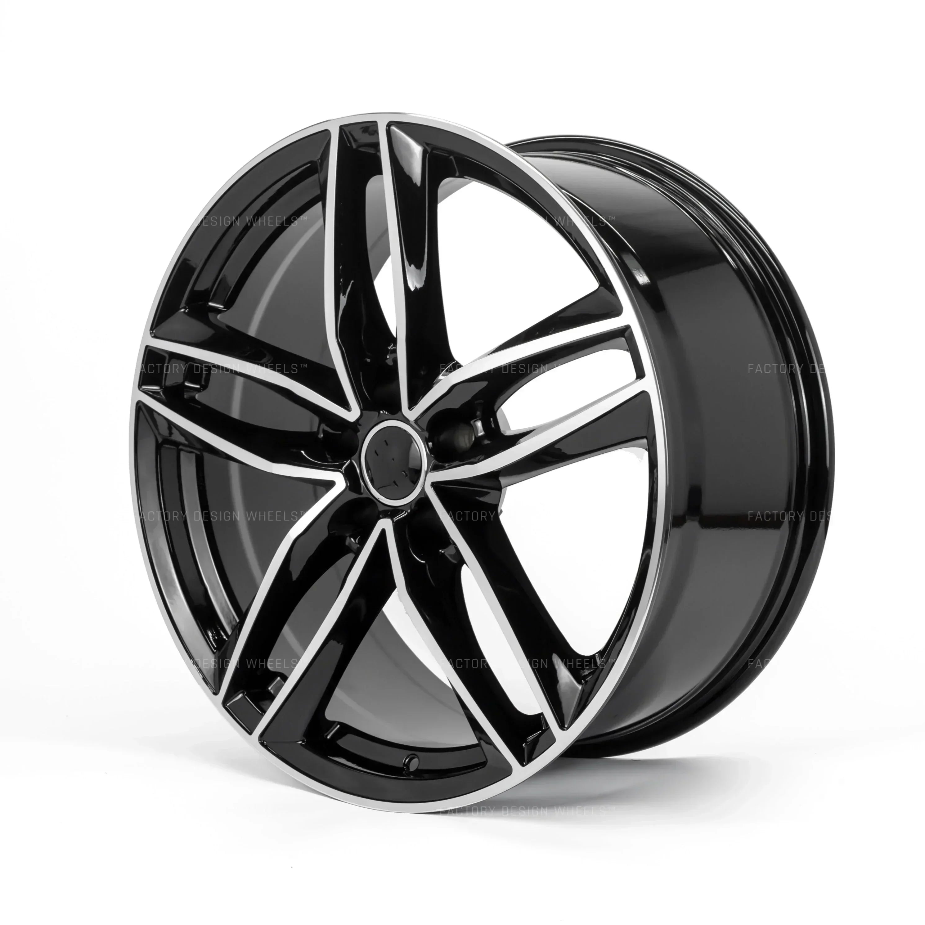 20x9" S7 Style Black Machined Face Wheels - Fits Audi A3/A4/A5/A6/A7/A8, Q5/Q7/Q8, E-Tron & S/RS Models - Ultra Speed Wheel