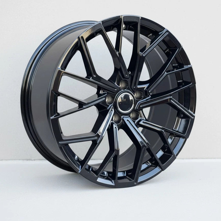 18x8" Sport Style Gloss Black Wheels - Fits Audi A3/A4/A5/A6/A7/A8, Q3/Q5 & S/RS Model
