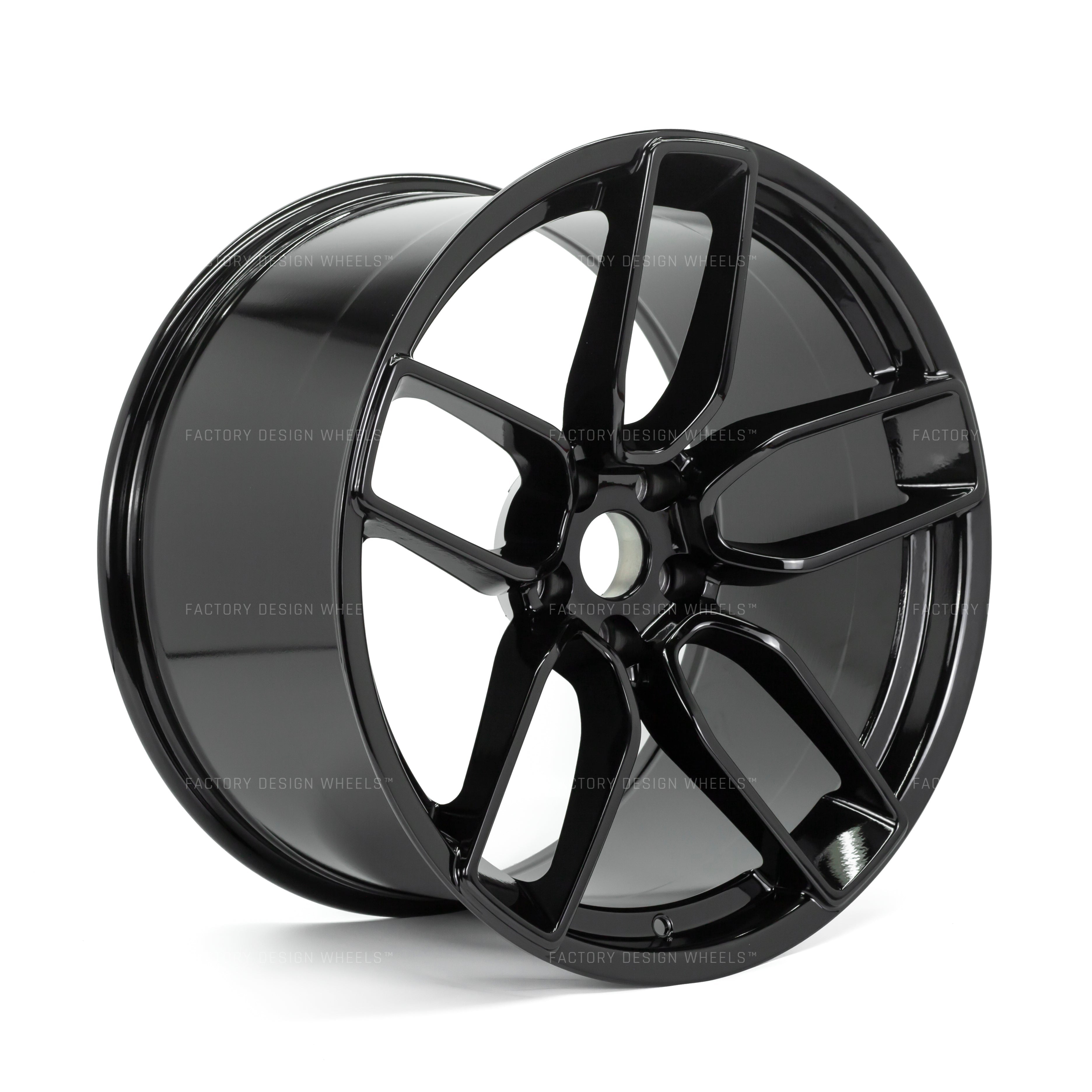 20x9.5"/20x11" Hellcat Style Gloss Black Wheels - Fits Dodge Challenger & Charger Models (Narrow Body)