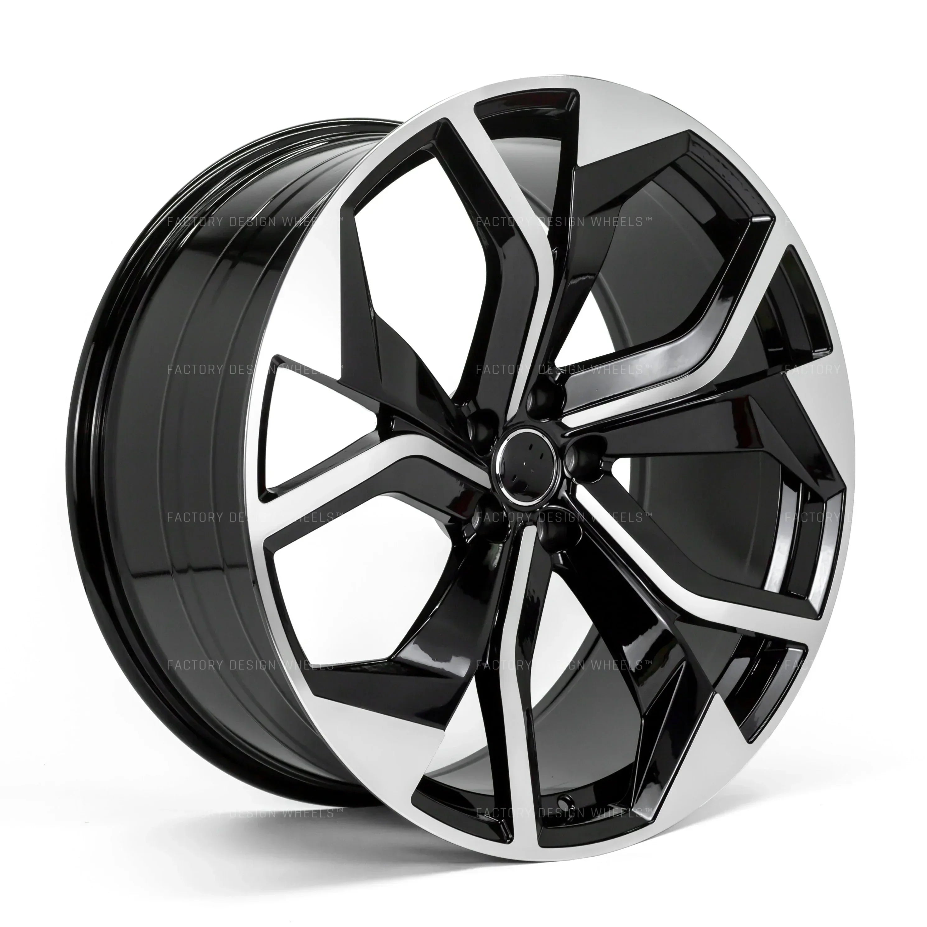 20x9" RSQ8 Style Black Machined Face Wheels - Fits Audi A3/A4/A5/A6/A7/A8, Q5/Q7/Q8, E-Tron & S/RS Models - Ultra Speed Wheel
