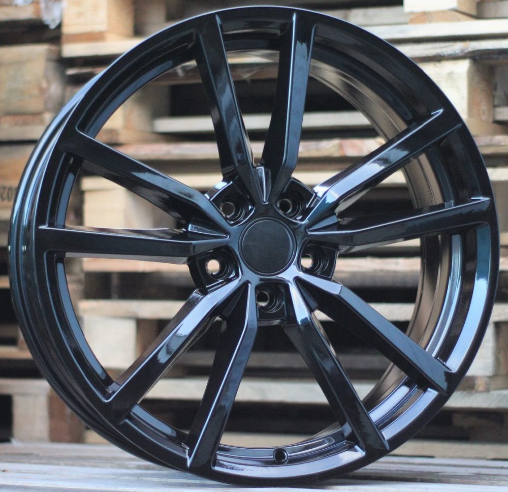 19" R Style Gloss Black Wheels Fits Volkswagen VW GTI Golf Jetta EOS Passat