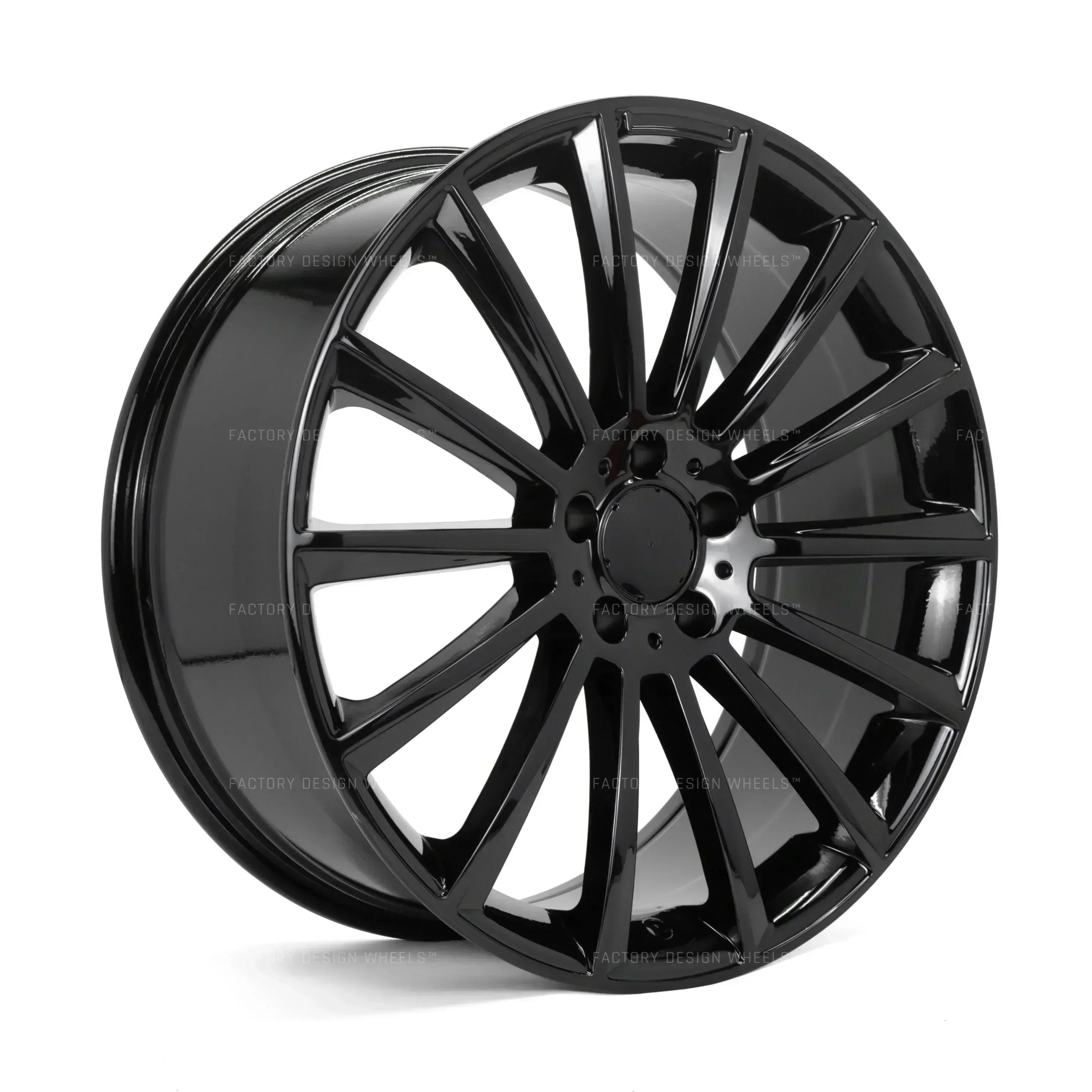 22x10" AMG Multispoke Style Gloss Black Wheels - Fits Mercedes GL, GLS Class - Ultra Speed Wheel