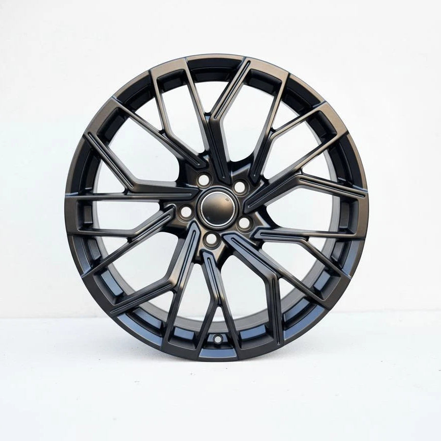 19x8.5" Sport Style Matte Black Wheels - Fits Audi A3/A4/A5/A6/A7/A8, Q5/Q7, E-Tron & S/RS Models