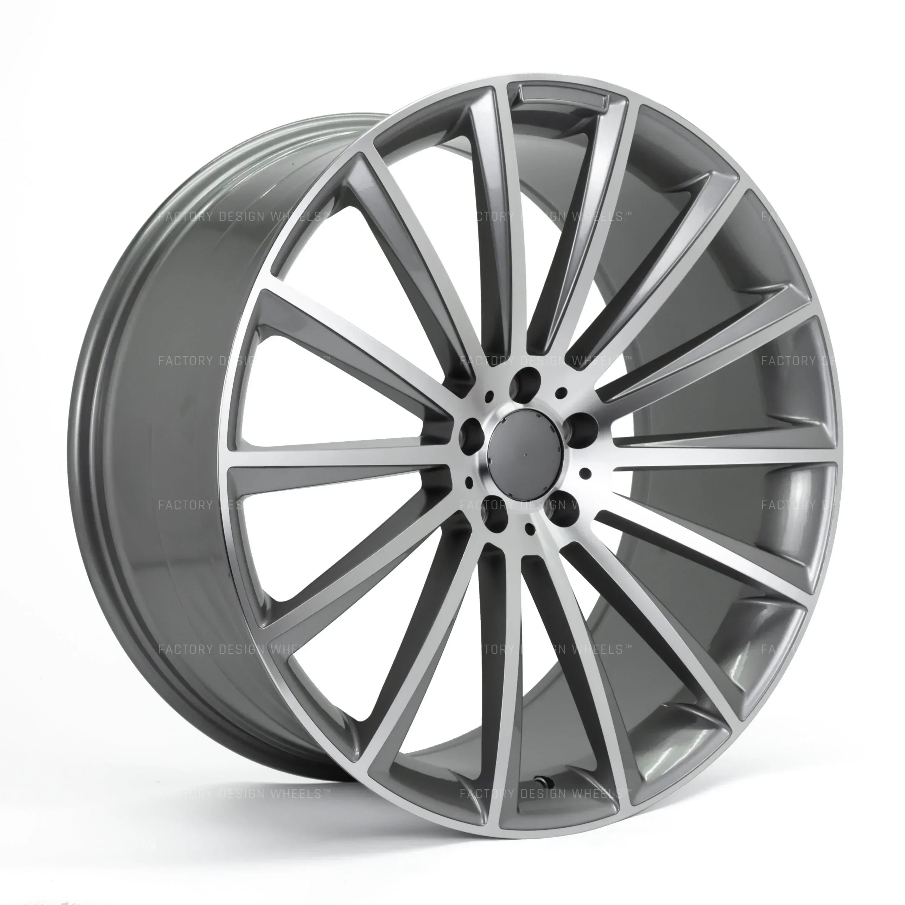 20x8.5"/20x9.5" AMG Multispoke Style Gunmetal Machined Face Wheels - Fits Mercedes C, E, S, CLS Class - Ultra Speed Wheel