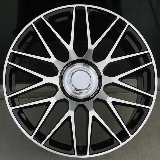19" New AMG Style Black Machined Face Fit Mercedes C250 C300 C350 C400 C63 E300 E350 E400 E450 E550 E63 S350 S450 S500 S550 S580 S600 S63 S65 CLS450 CLS550