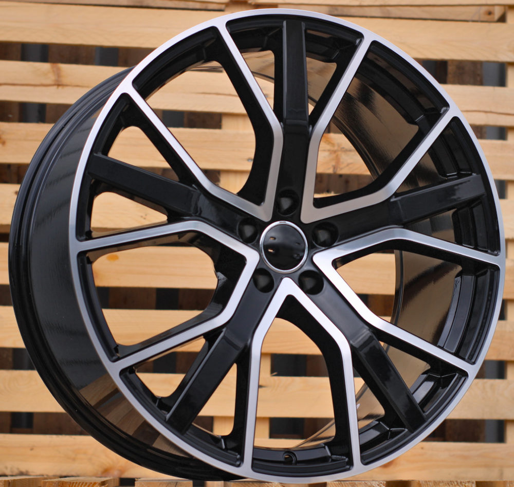 20x9" SQ7 Style Black Machined Face Wheels - Fits Audi A3/A4/A5/A6/A7/A8, Q5/Q7/Q8, E-Tron & S/RS Models