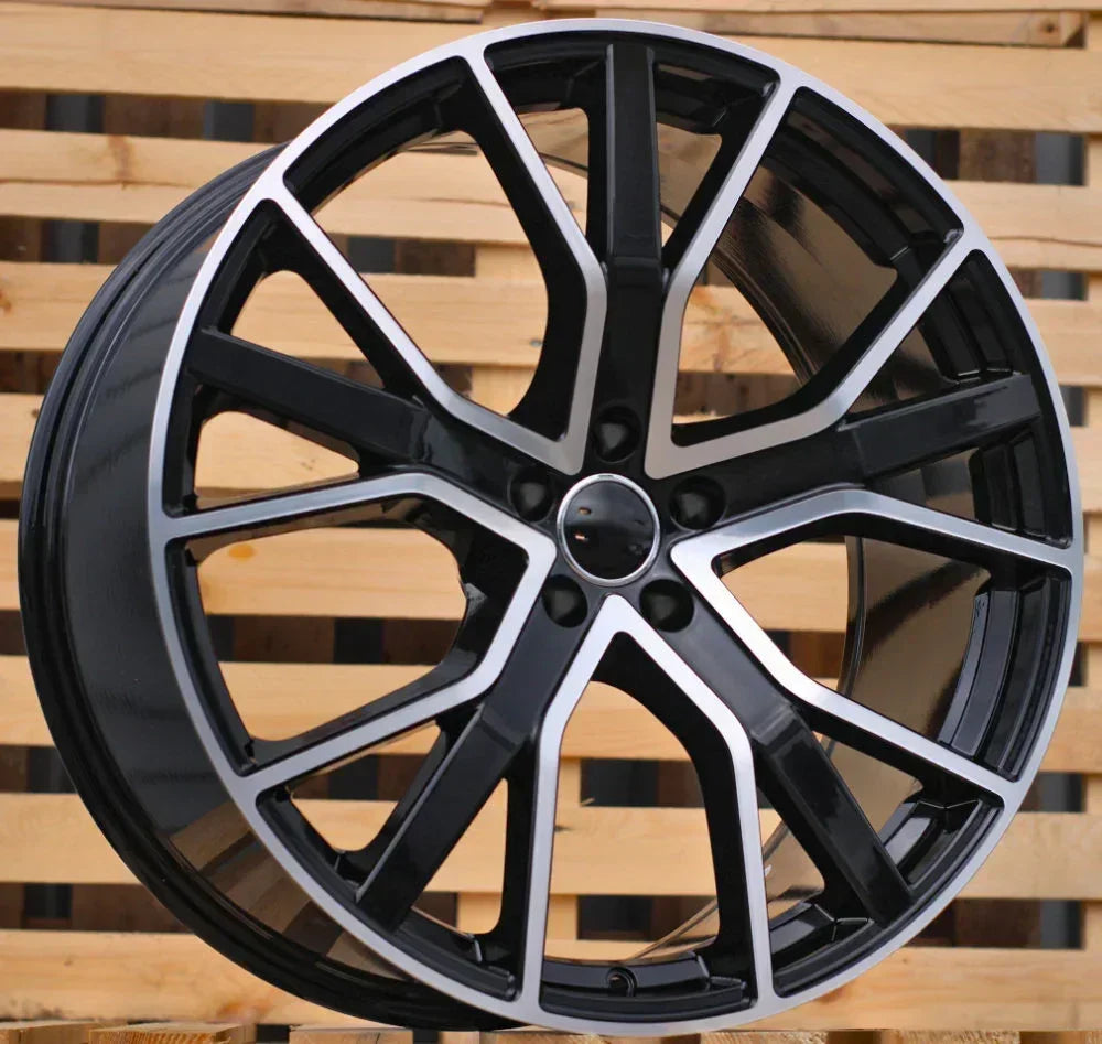 22x10" SQ7 Style Black Machined Face Wheels - Fits Audi A6/A7/A8, Q7/Q8, E-Tron & S/RS Models - Ultra Speed Wheel