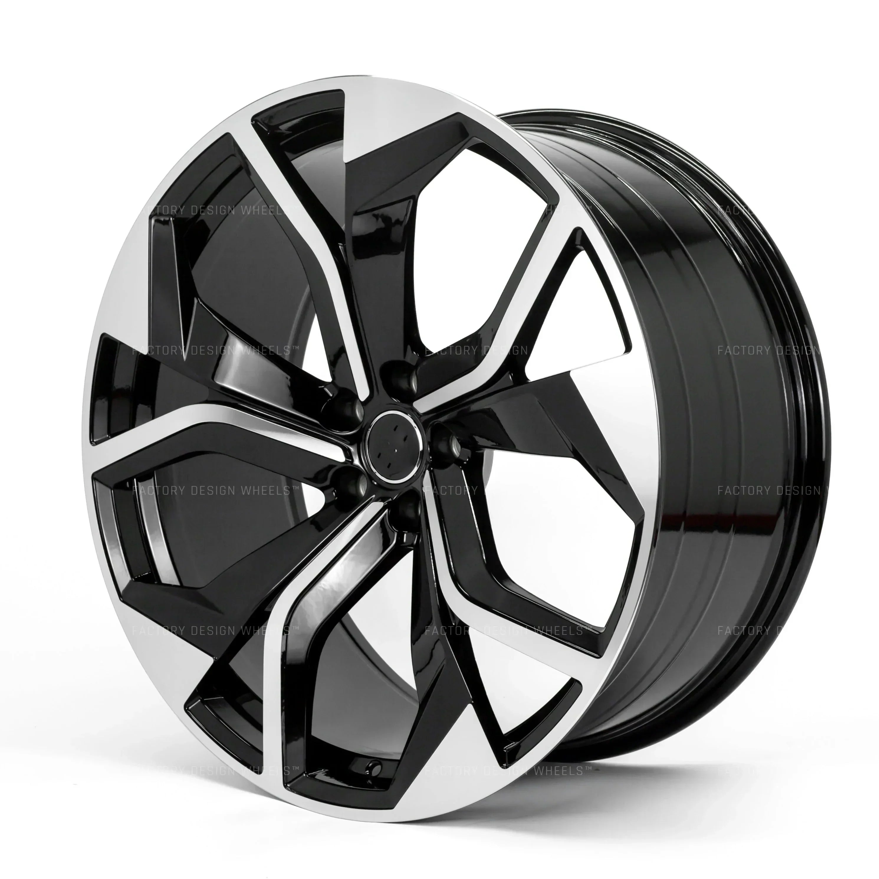 20x9" RSQ8 Style Black Machined Face Wheels - Fits Audi A3/A4/A5/A6/A7/A8, Q5/Q7/Q8, E-Tron & S/RS Models - Ultra Speed Wheel