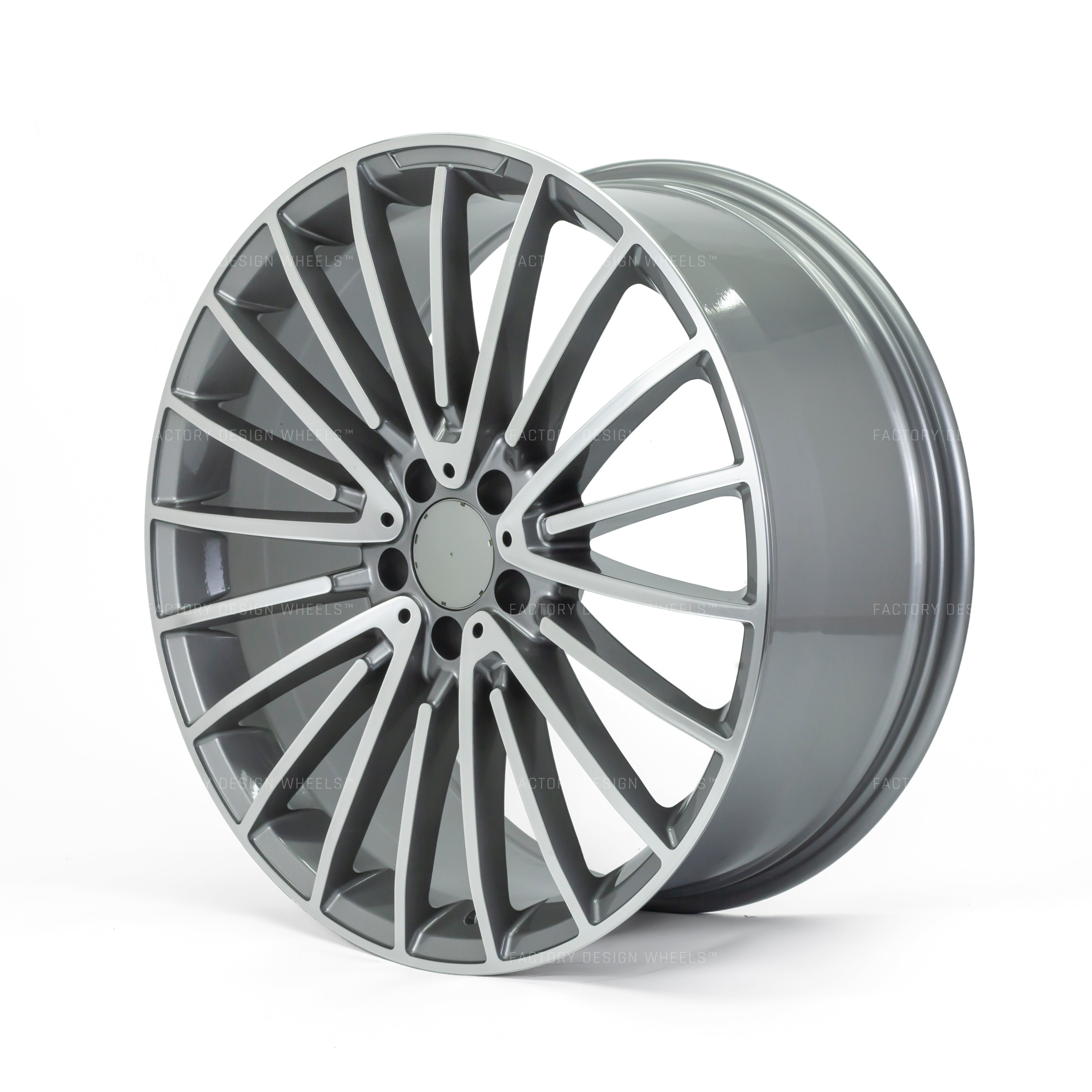 2021 AMG Style - Gunmetal Machined Face - Fit Mercedes C E CL CLS SLK S SL Class