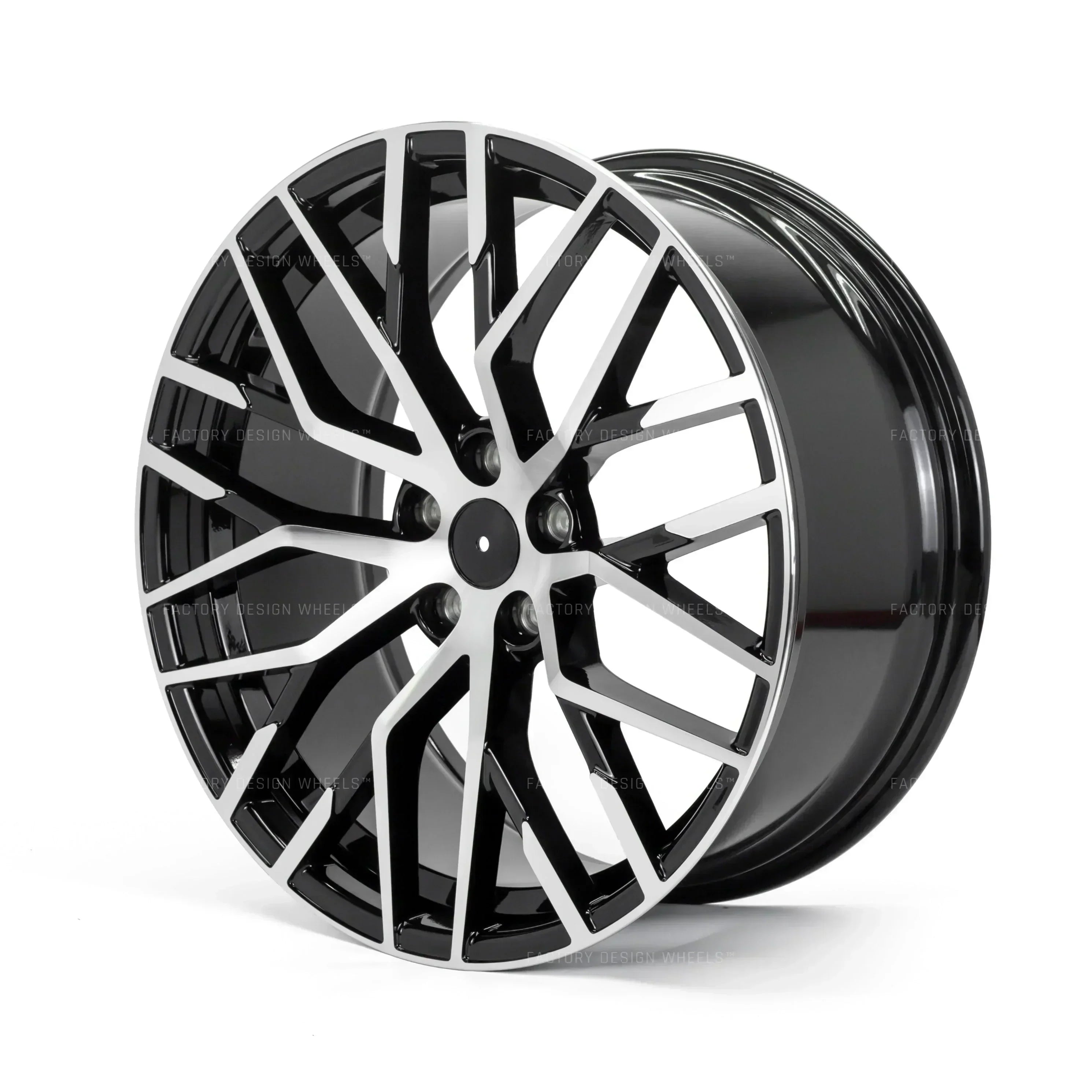 22x9.5" R8 Style Black Machined Face Wheels - Fits Audi A6/A7/A8, Q7/Q8, E-Tron & S/RS Models - Ultra Speed Wheel