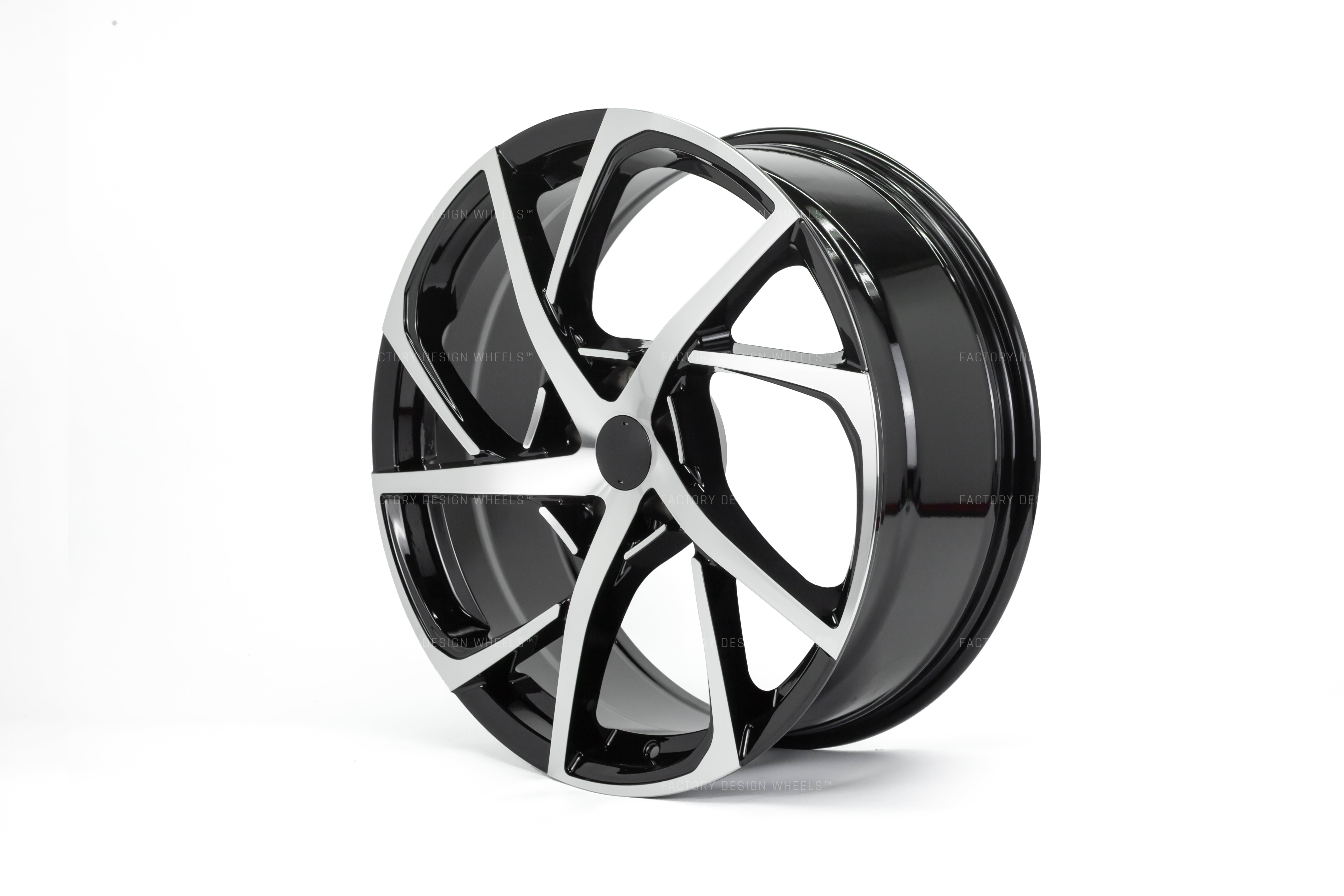 HSX Style - Black Machined Face - Fit Honda Accord EX LX Sport Coupe Sedan, Civic EX LX SI, Acura TSX