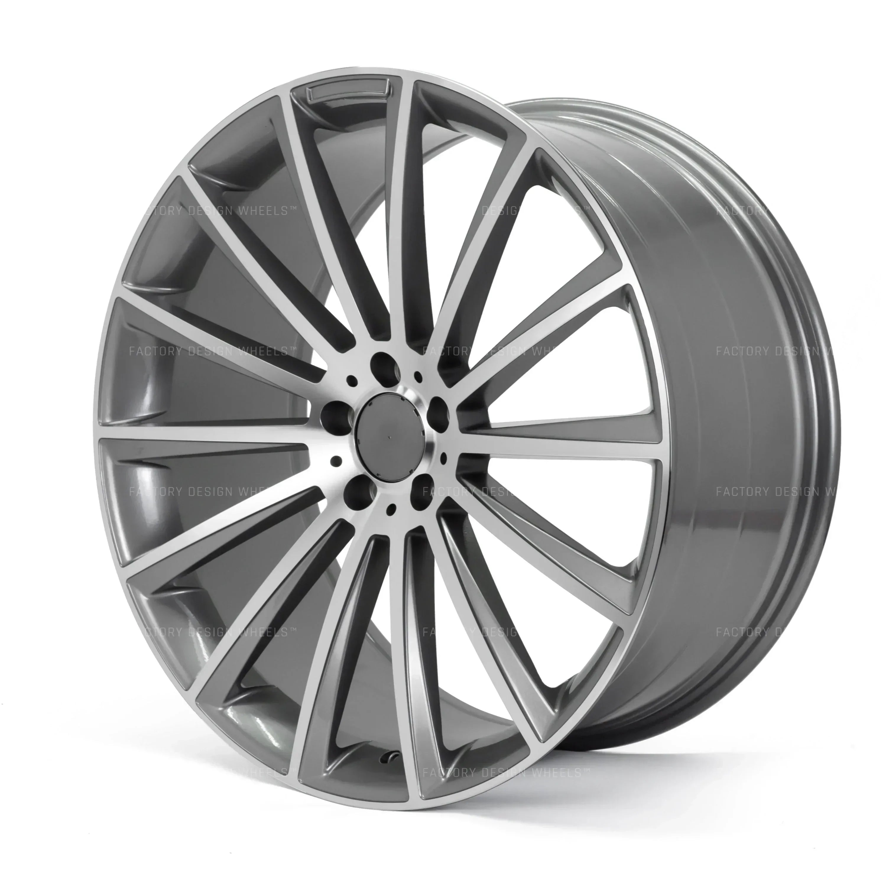20x8.5"/20x9.5" AMG Multispoke Style Gunmetal Machined Face Wheels - Fits Mercedes C, E, S, CLS Class - Ultra Speed Wheel