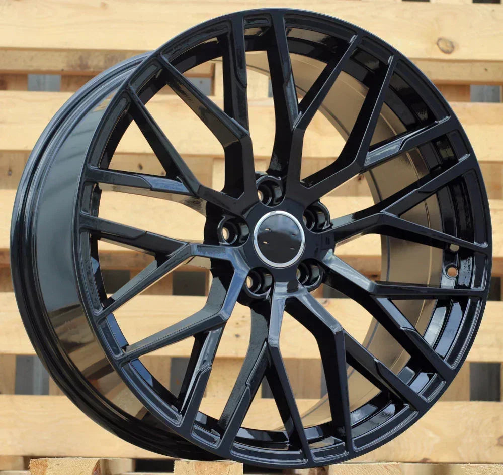 22x9.5" R8 Style Gloss Black Wheels - Fits Audi A6/A7/A8, Q7/Q8, E-Tron & S/RS Models - Ultra Speed Wheel
