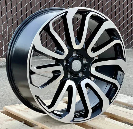 20x9.5" Autobiography Style Black Machined Face Wheels - Fits Range Rover / Defender / Discovery Models - Ultra Speed Wheel