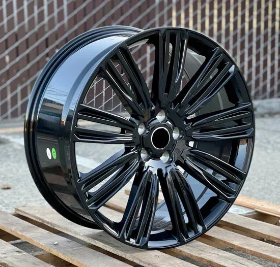 22x9.5" Dynamic Style Gloss Black Wheels - Fits Range Rover / Defender / Discovery Models - Ultra Speed Wheel