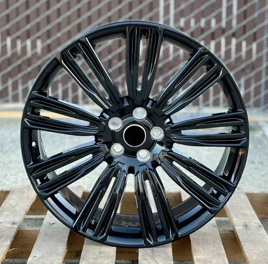 22x9.5" Dynamic Style Gloss Black Wheels - Fits Range Rover / Defender / Discovery Models - Ultra Speed Wheel