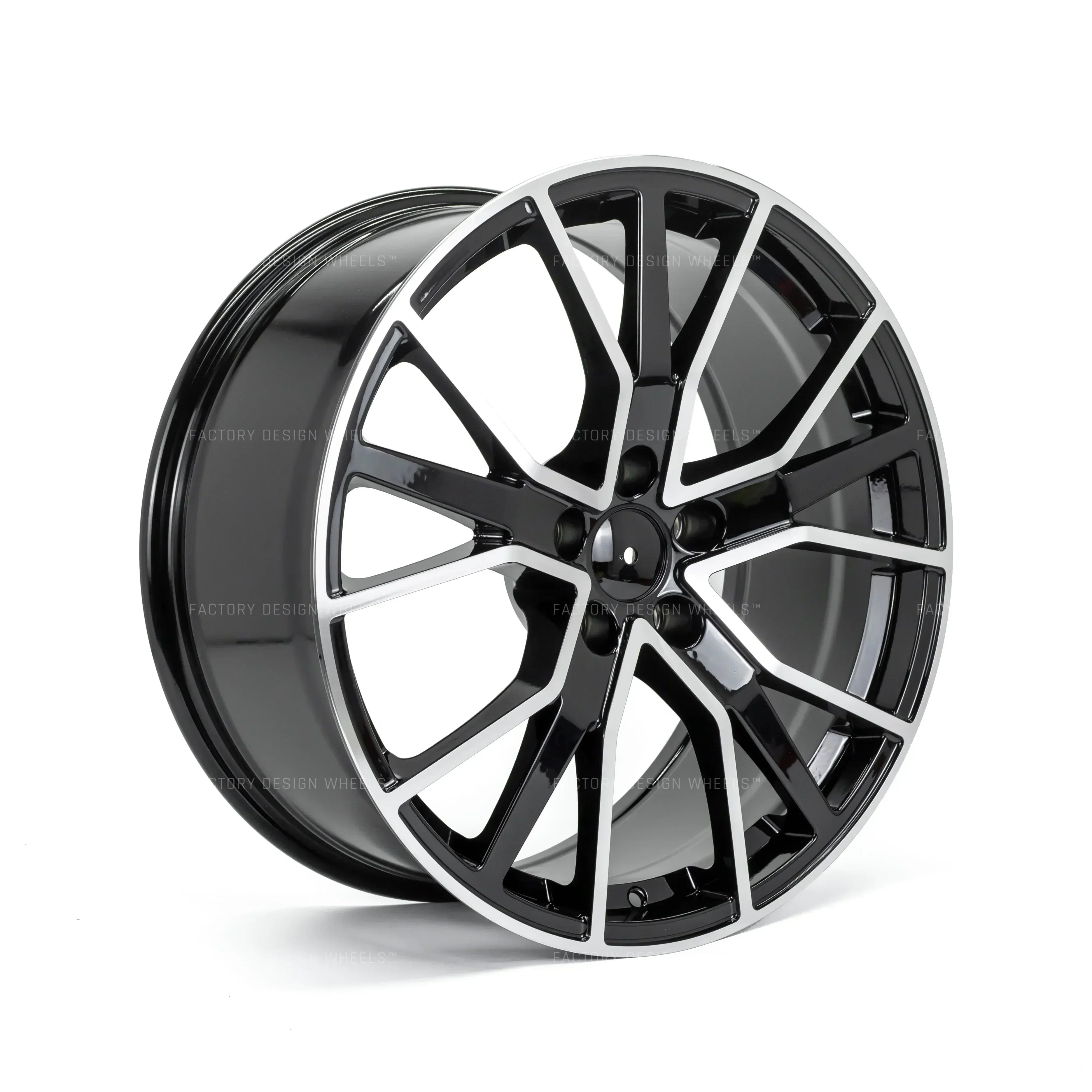 22x10" SQ7 Style Black Machined Face Wheels - Fits Audi A6/A7/A8, Q7/Q8, E-Tron & S/RS Models - Ultra Speed Wheel
