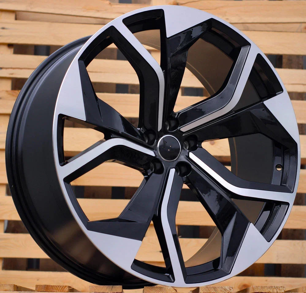 20x9" RSQ8 Style Black Machined Face Wheels - Fits Audi A3/A4/A5/A6/A7/A8, Q5/Q7/Q8, E-Tron & S/RS Models - Ultra Speed Wheel