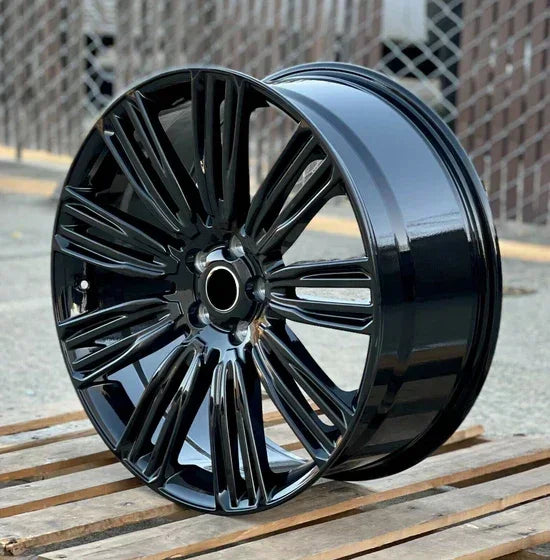 22x9.5" Dynamic Style Gloss Black Wheels - Fits Range Rover / Defender / Discovery Models - Ultra Speed Wheel
