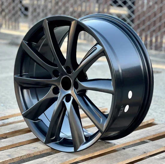 22x9"/22x10" Turbine Style Matte Black Wheels - Fits Tesla Model S & Model X - Ultra Speed Wheel