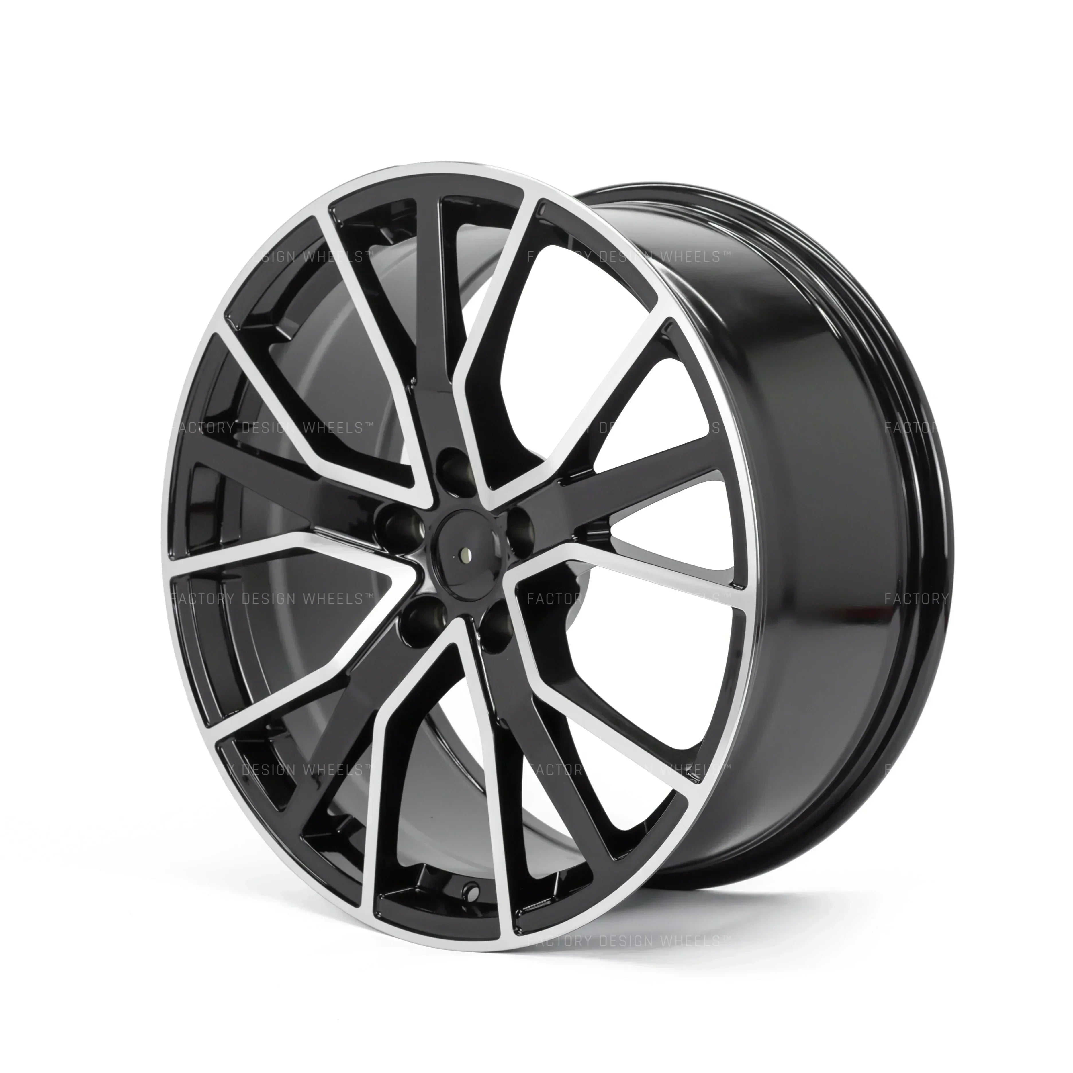 22x10" SQ7 Style Black Machined Face Wheels - Fits Audi A6/A7/A8, Q7/Q8, E-Tron & S/RS Models - Ultra Speed Wheel