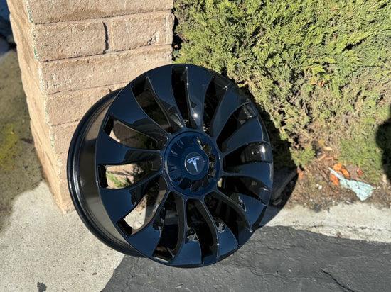 20x9" Überturbine Style Gloss Black Wheels - Fits Tesla Model 3 & Model Y - Ultra Speed Wheel