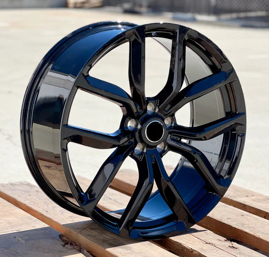 22x9.5" SVR Style Gloss Black Wheels - Fits Range Rover / Defender / Discovery Models