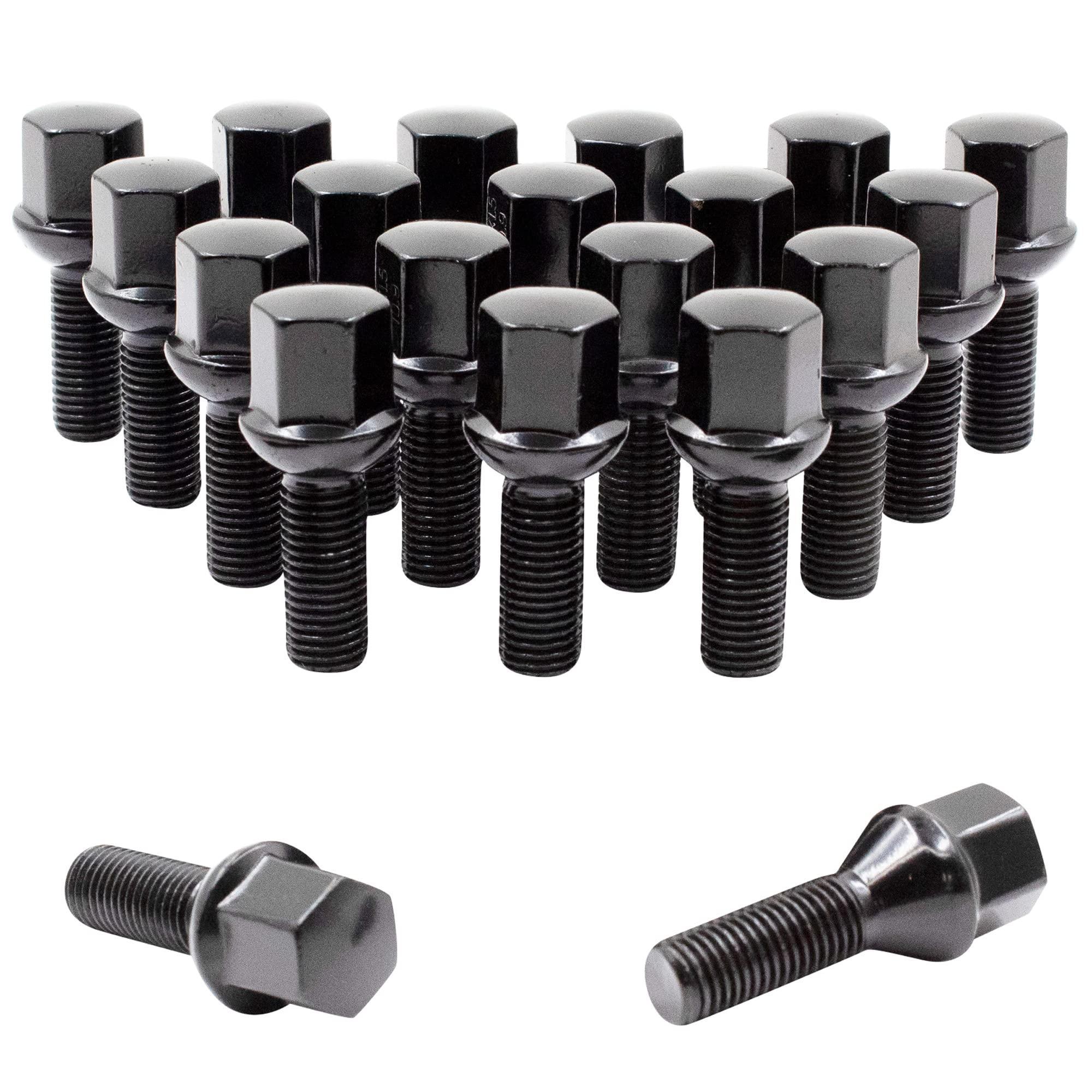 20PCS Ball Seat Black Lug Bolts Fits Mercedes C250 C300 C400 C63 E300 E350 E550 E53 E63 E65 S500 S550 S63 S65 CLS550 CLS63 - Ultra Speed Wheel