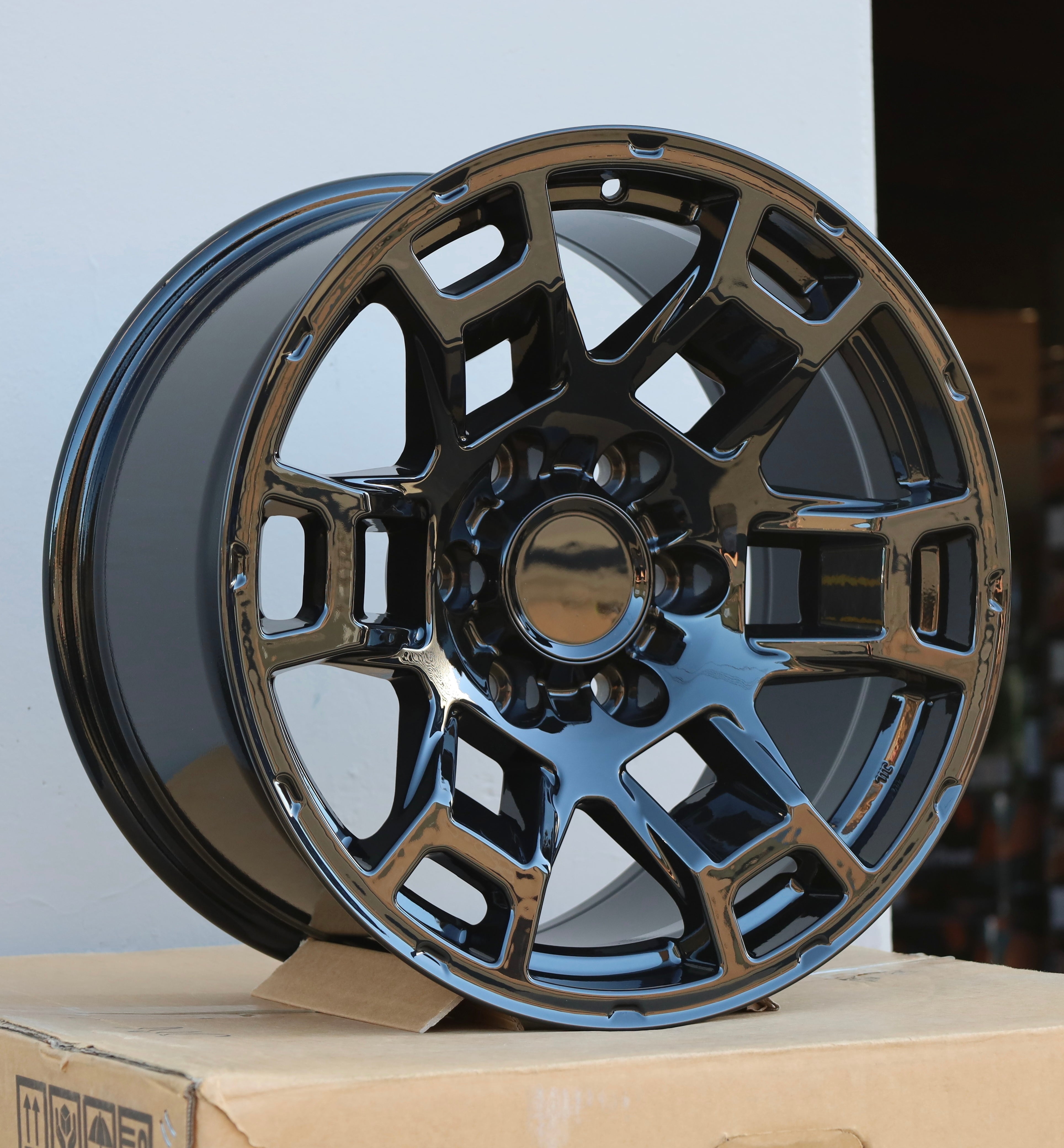 17x9" 2021 Pro Style Gloss Black Wheels - Fits Toyota TRD Tacoma, 4Runner, FJ Cruiser, Sequoia, Tundra, Lexus GX460/GX470