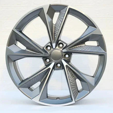 19x8.5" RS7 Style Gunmetal Machined Face Wheels - Fits Audi A3/A4/A5/A6/A7/A8, Q5/Q7, E-Tron & S/RS Models - Ultra Speed Wheel
