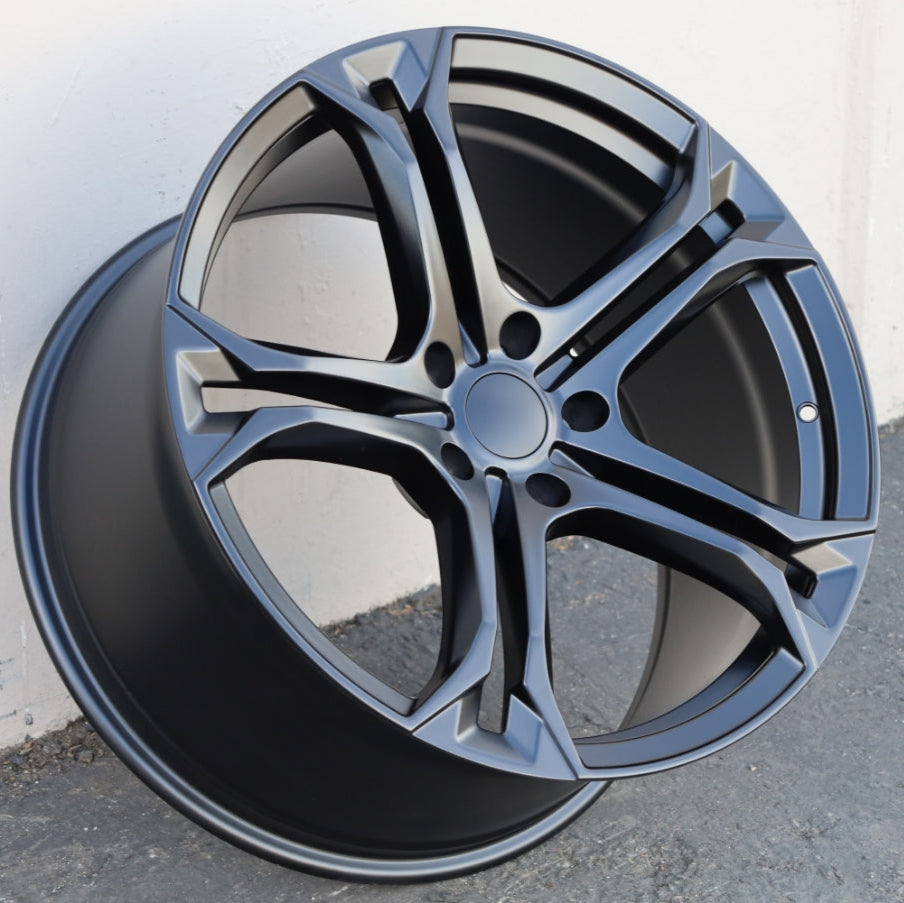20x10"/20x11" 1LE Split Style Matte Black Wheels - Fits Chevy Camaro