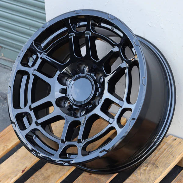 17x9(+0mm)" 2023 Pro Style Gloss Black Wheels - Fits Toyota TRD Tacoma, 4Runner, FJ Cruiser, Sequoia, Tundra, Lexus GX460/GX470