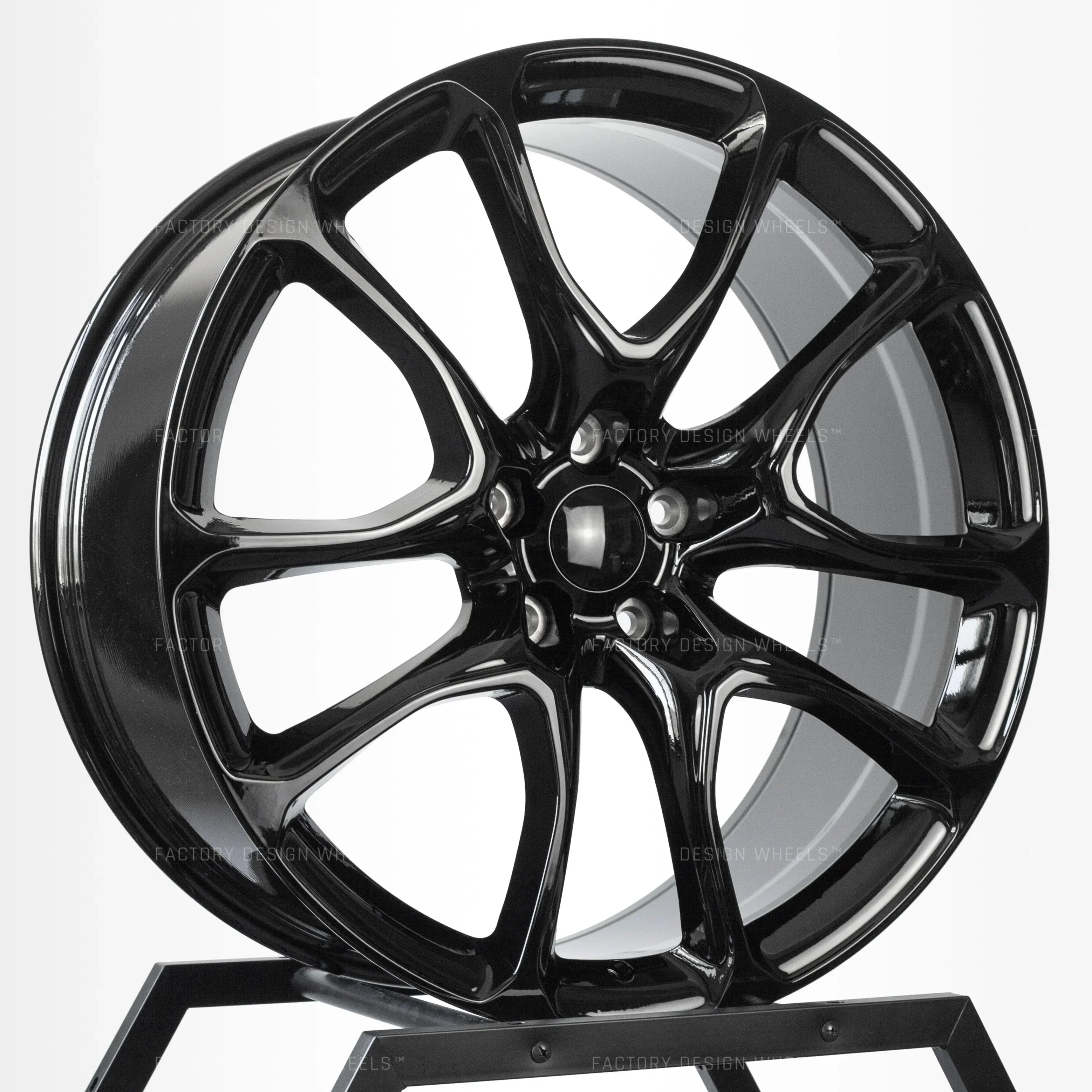 22x9.5" SRT TrackHawk Style Gloss Black Wheels - Fits Dodge Durango & Jeep Grand Cherokee - Ultra Speed Wheel