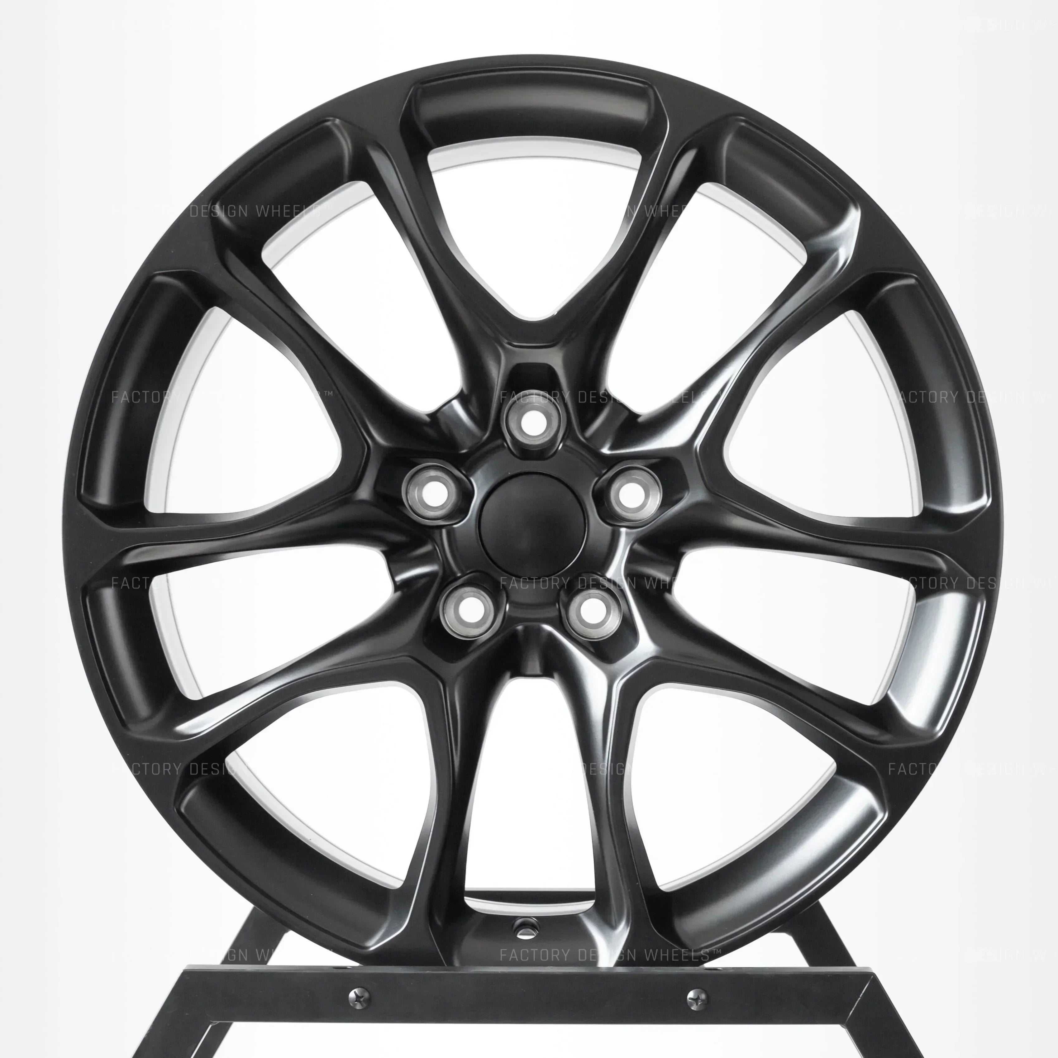22x9.5" SRT TrackHawk Style Matte Black Wheels - Fits Dodge Durango & Jeep Grand Cherokee - Ultra Speed Wheel