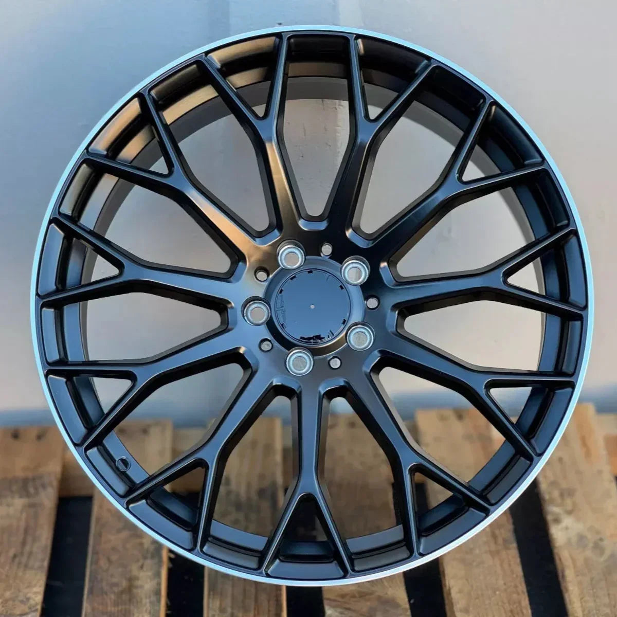 20x8.5"/20x9.5" AMG Style Matte Black Machined Lip Wheels - Fits Mercedes C, E, S, CLS Class - Ultra Speed Wheel
