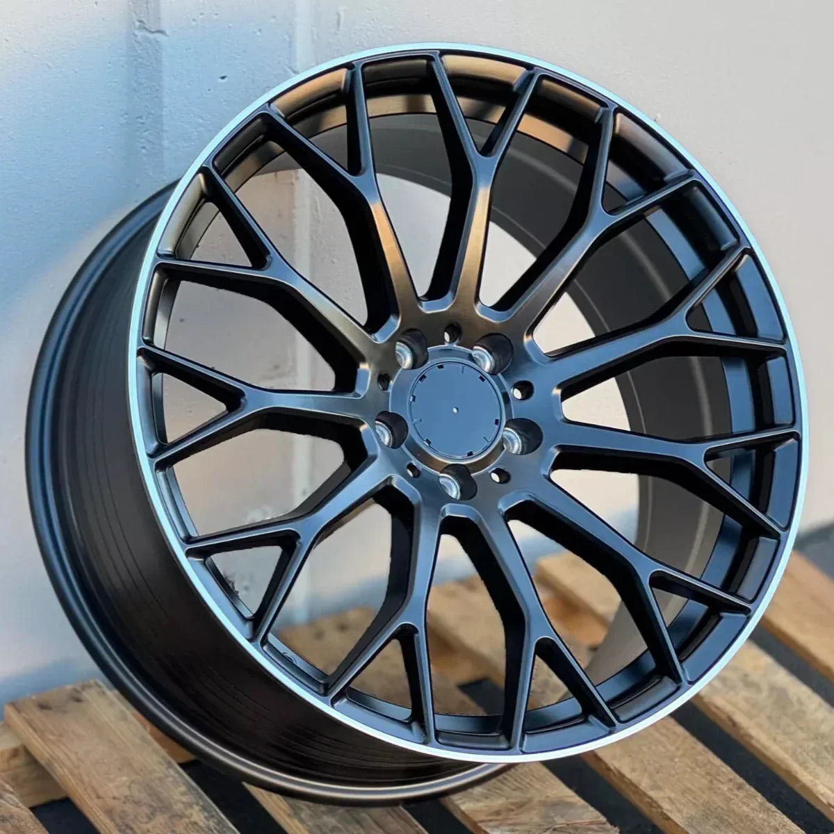 20x8.5"/20x9.5" AMG Style Matte Black Machined Lip Wheels - Fits Mercedes C, E, S, CLS Class - Ultra Speed Wheel