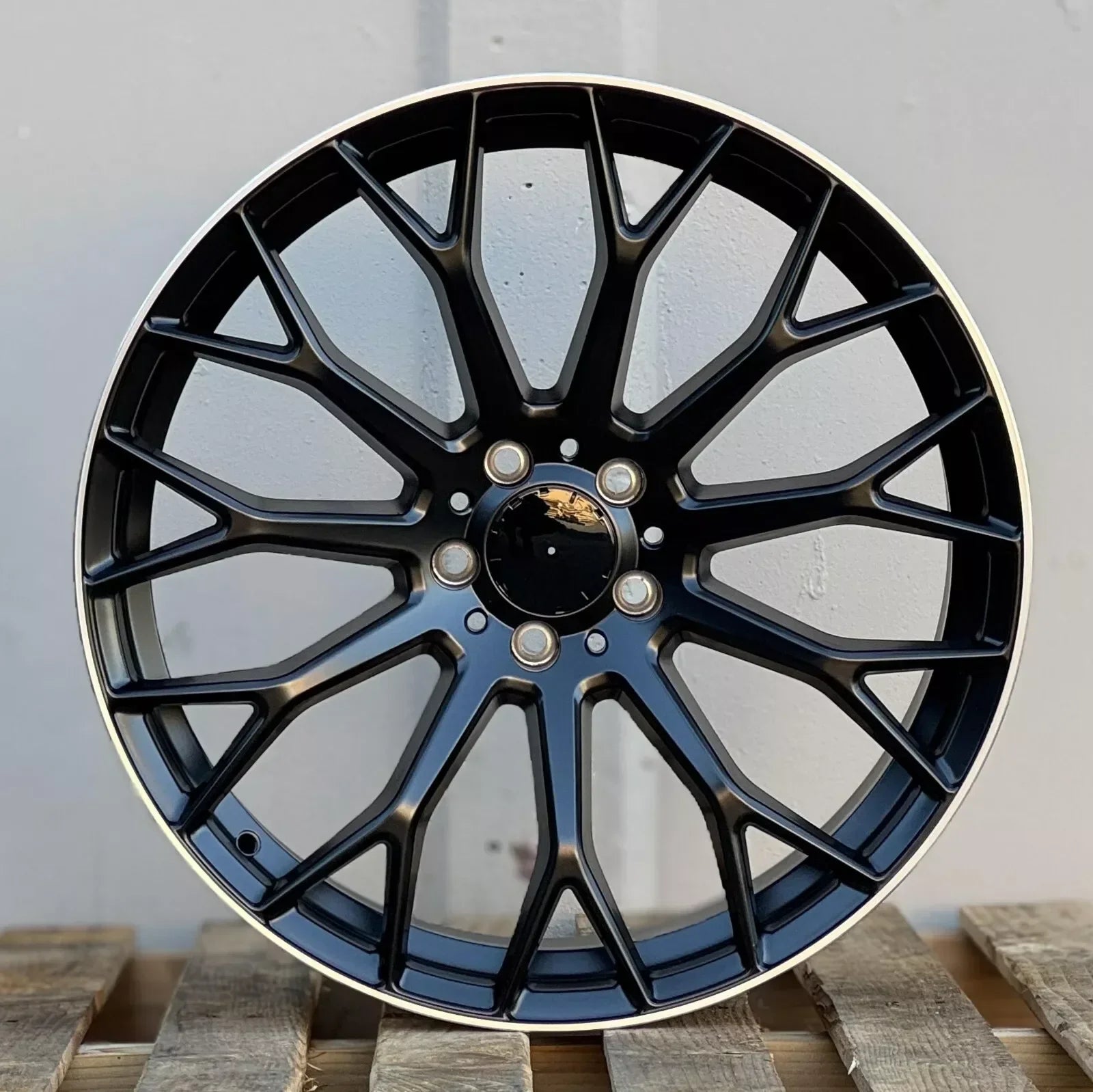 20x8.5"/20x9.5" AMG Style Matte Black Machined Lip Wheels - Fits Mercedes C, E, S, CLS Class - Ultra Speed Wheel